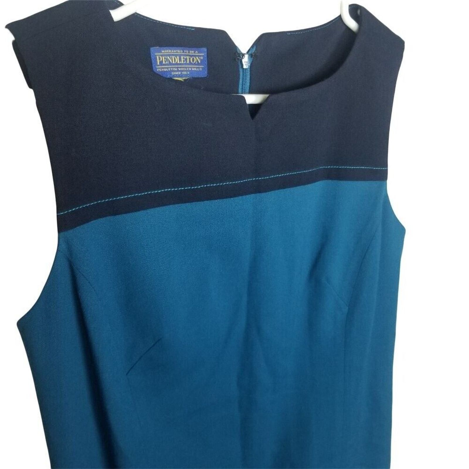Pendleton Pendleton Womens Wool Sheath Dress Career Work Office Preppy Size M / US 6-8 / IT 42-44 - 4 Thumbnail