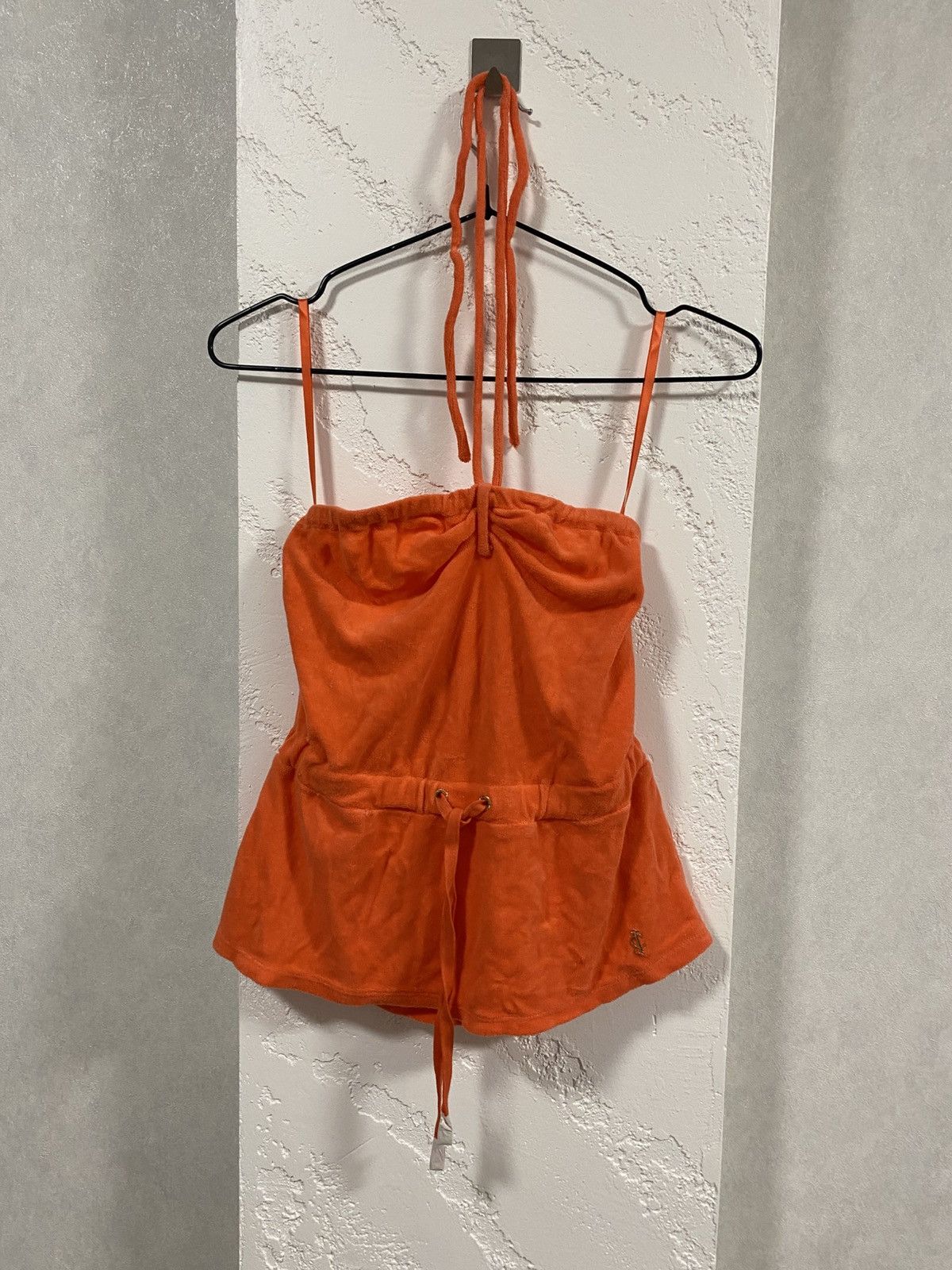 Juicy Couture Juicy Couture Safety Orange Halter Top Terry Size: petite S Size S / US 4 / IT 40 - 2 Thumbnail