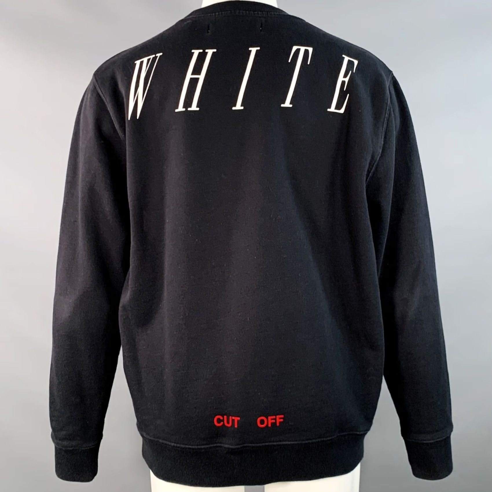 Off-White OFF-WHITE Sweatshirt Black White Graphic Cotton Crew Neck M Adult Mens Size US M / EU 48-50 / 2 - 4 Thumbnail
