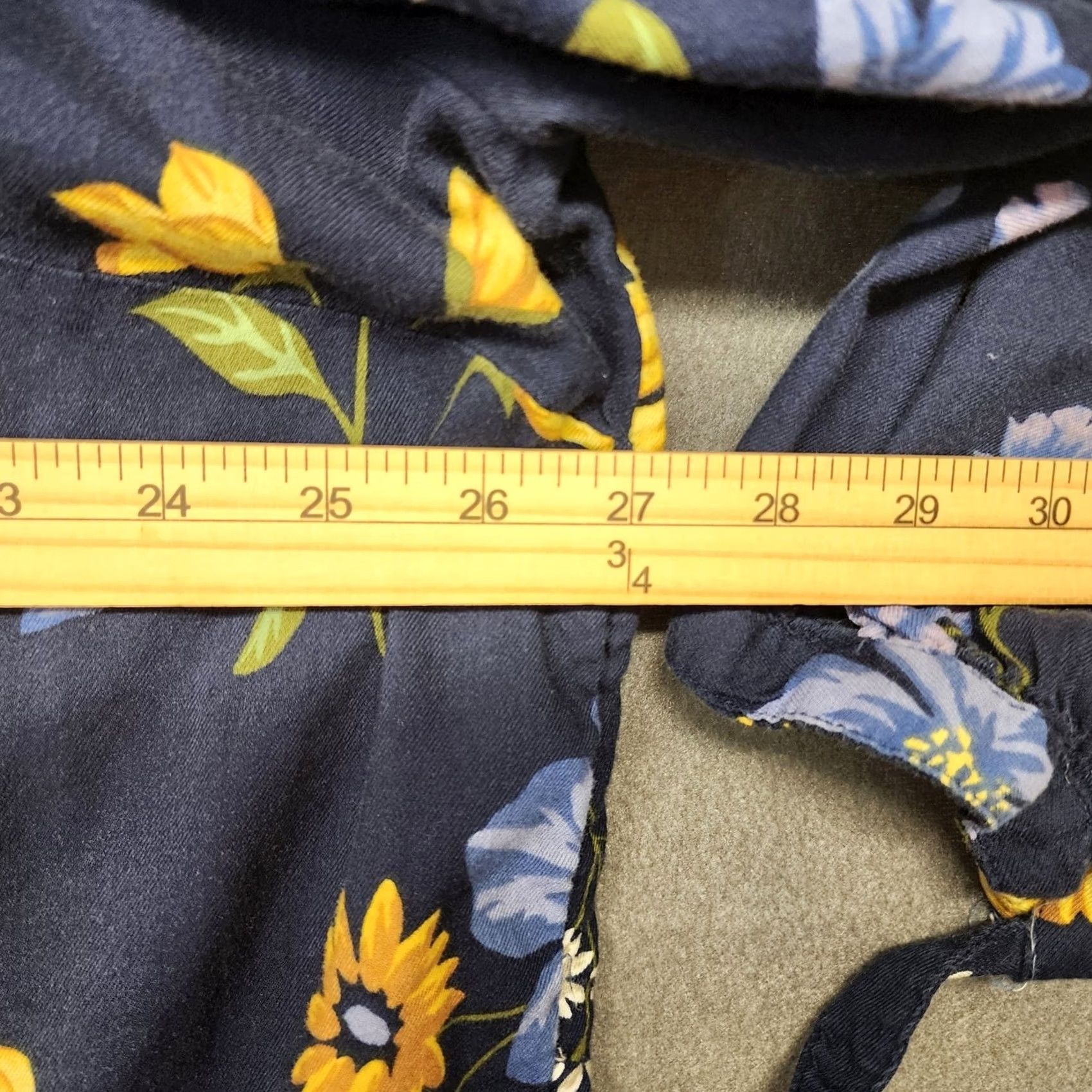 Old Navy VINTAGE Old Navy Womens Dress Plus Size 3X Blue Floral Shift Prairie Peasant Cottage Knee Length Button Cotton Blend Floral Womens 3X Size XXL / US 16-18 / IT 52-54 - 6 Thumbnail
