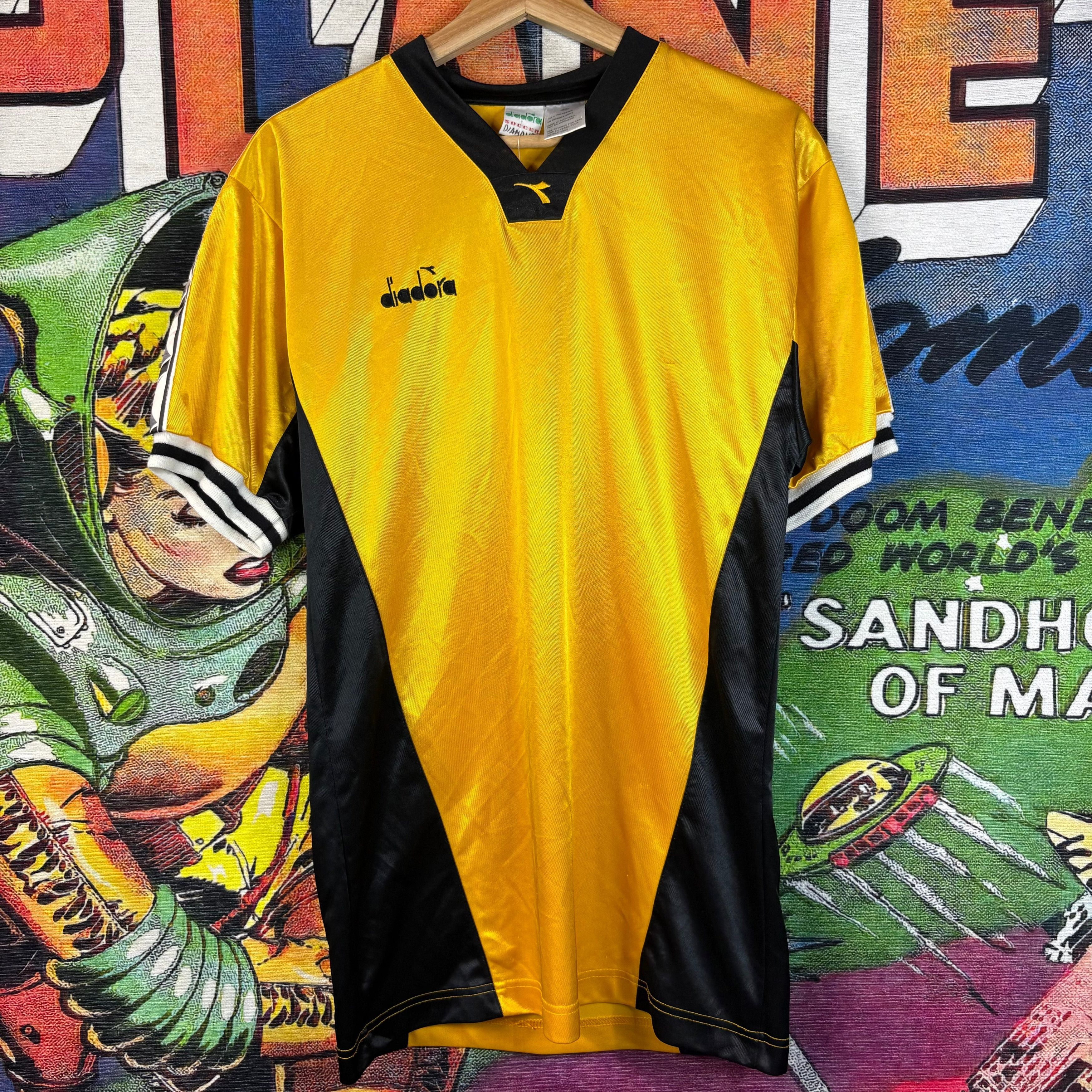 Diadora Diadora Yellow and Black Jersey Size Small Size US S / EU 44-46 / 1 - 1 Thumbnail