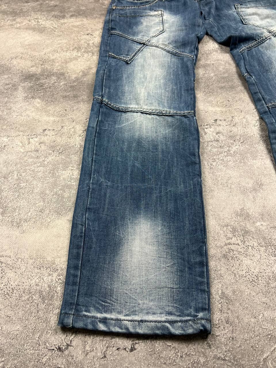 Vintage Kosmo Lupo Belted Denim Jeans Rare Big Logo Y2K Avant Garde Size US 31 - 6 Thumbnail