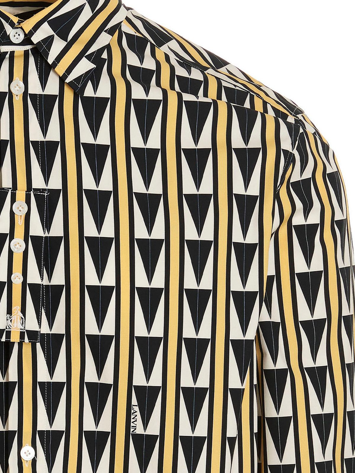 Lanvin o1y0225 Patterned Shirt in Multicolor Size US S / EU 44-46 / 1 - 3 Thumbnail