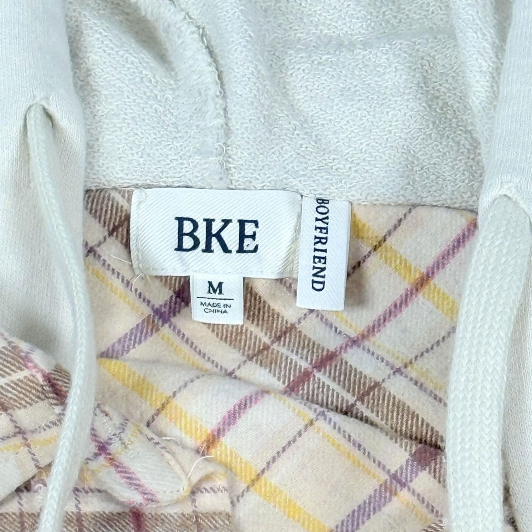 BKE VINTAGE BKE Boyfriend Shirt Jacket Shacket Plaid Hooded Flannel Button Front Shirt Jacket Size M / US 6-8 / IT 42-44 - 3 Thumbnail