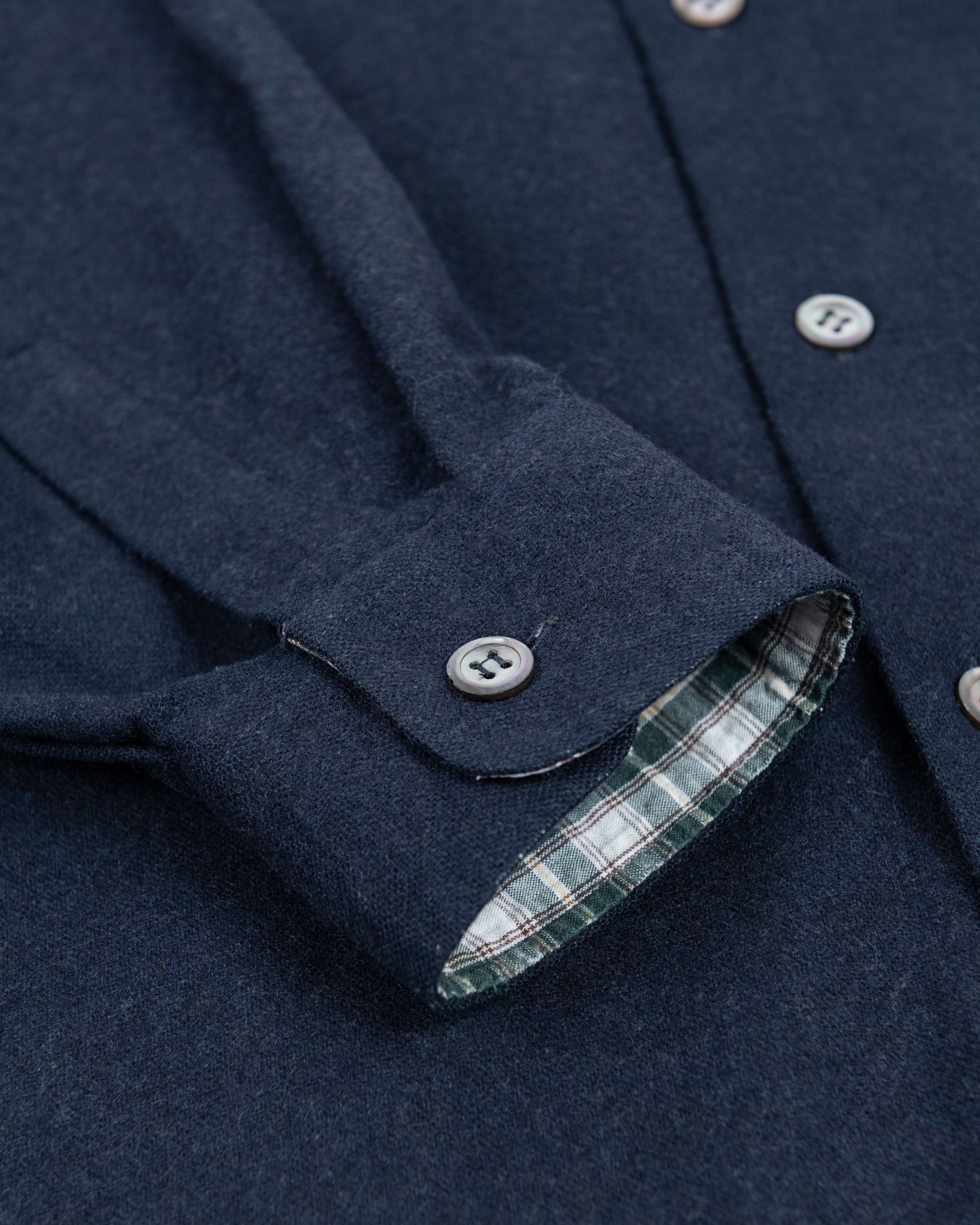 Valentino Valentino Navy Blue Wool Shirt Size XL Size US XL / EU 56 / 4 - 2 Thumbnail