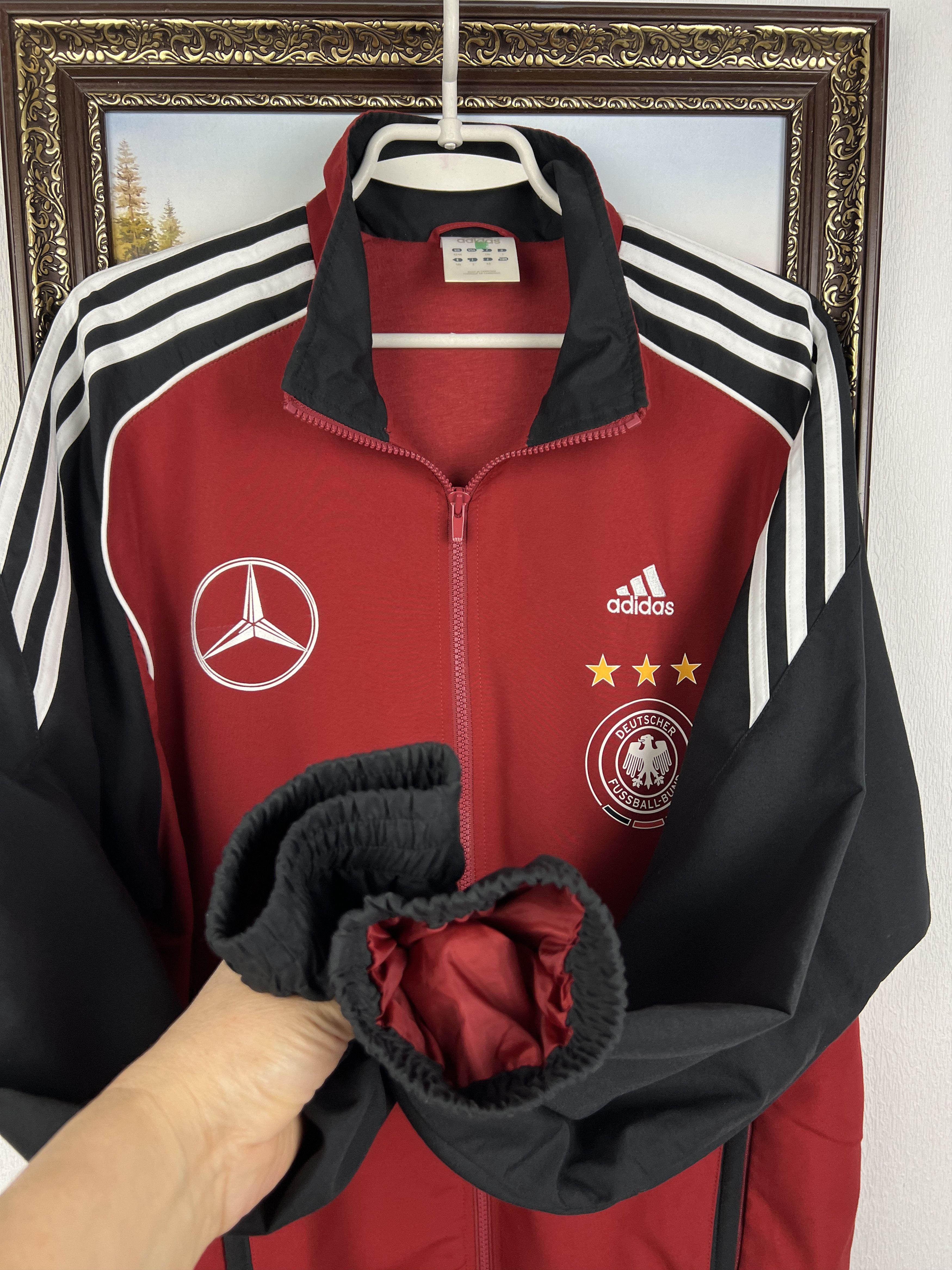 Adidas Germany Football Jacket Mercedes Player Issue Track Top Size US L / EU 52-54 / 3 - 6 Thumbnail