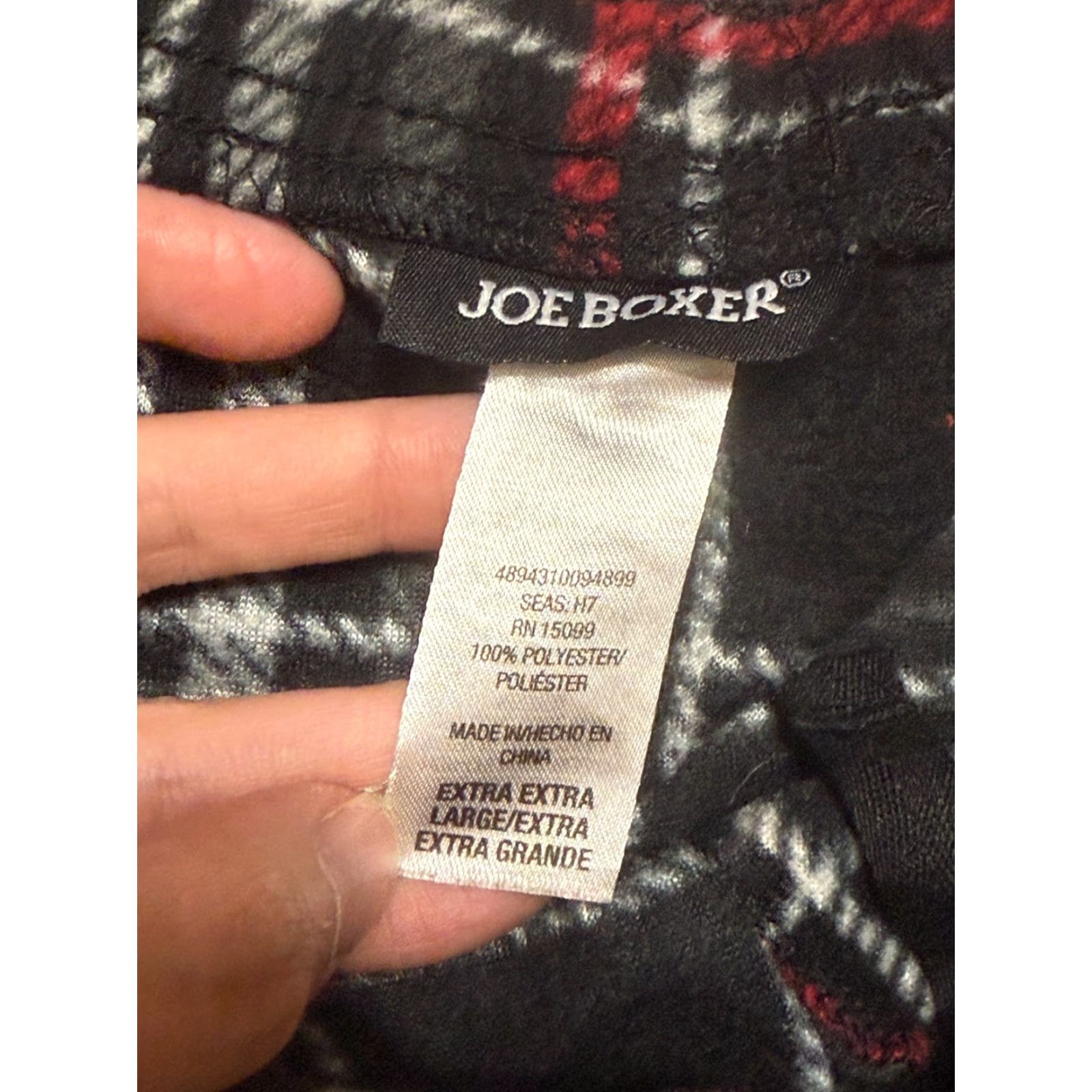 Joe Boxer VINTAGE Joe Boxer Pants Men XL Black White Red Plaid Sleepwear Pants Tie Waist (This line intentionally not included as vintage; if not vintage, omit) Size US 36 / EU 52 - 5 Thumbnail