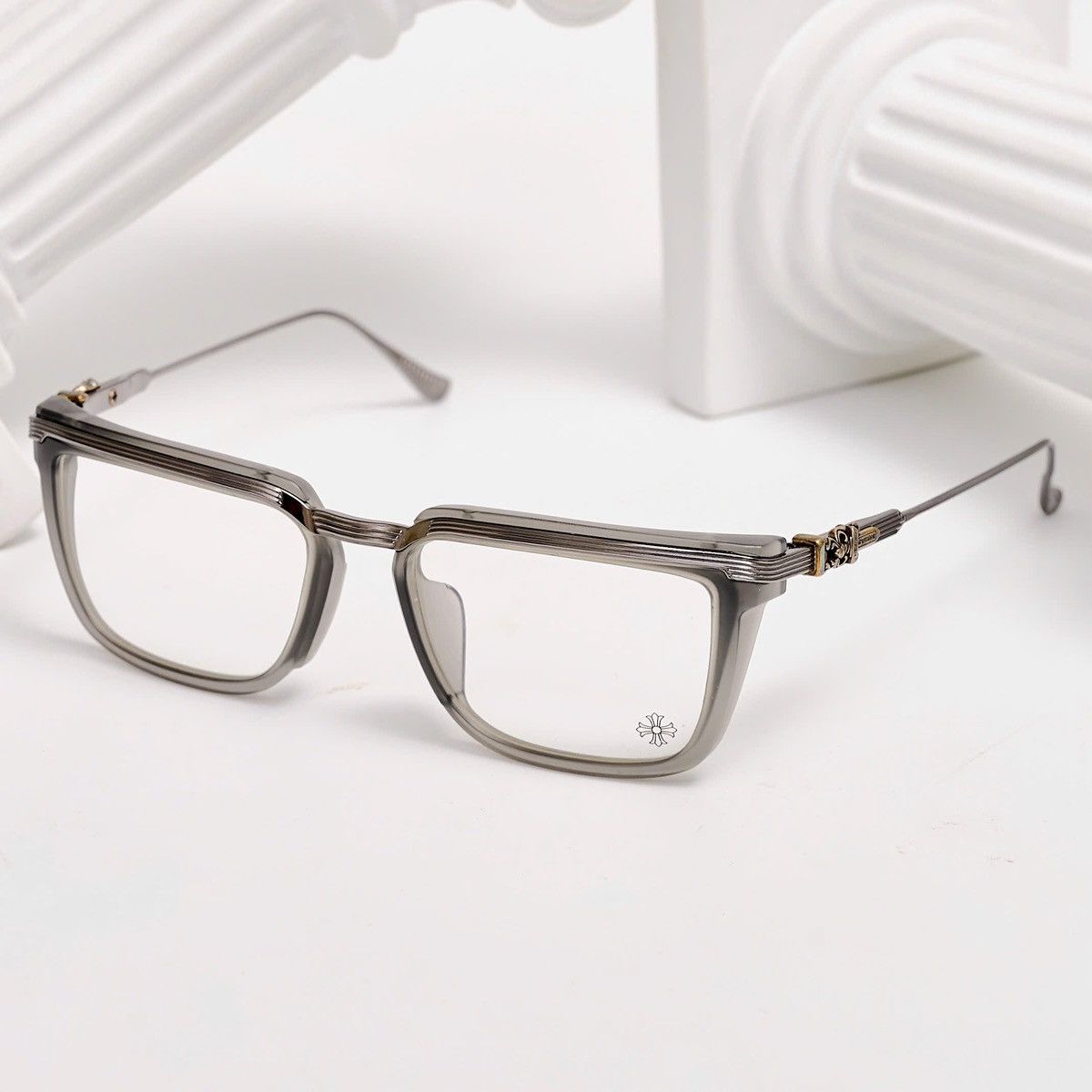 Chrome Hearts CHROME HEARTS TRYDIXAGAIN MATTE GRAY GLASSES Size ONE SIZE - 2 Thumbnail