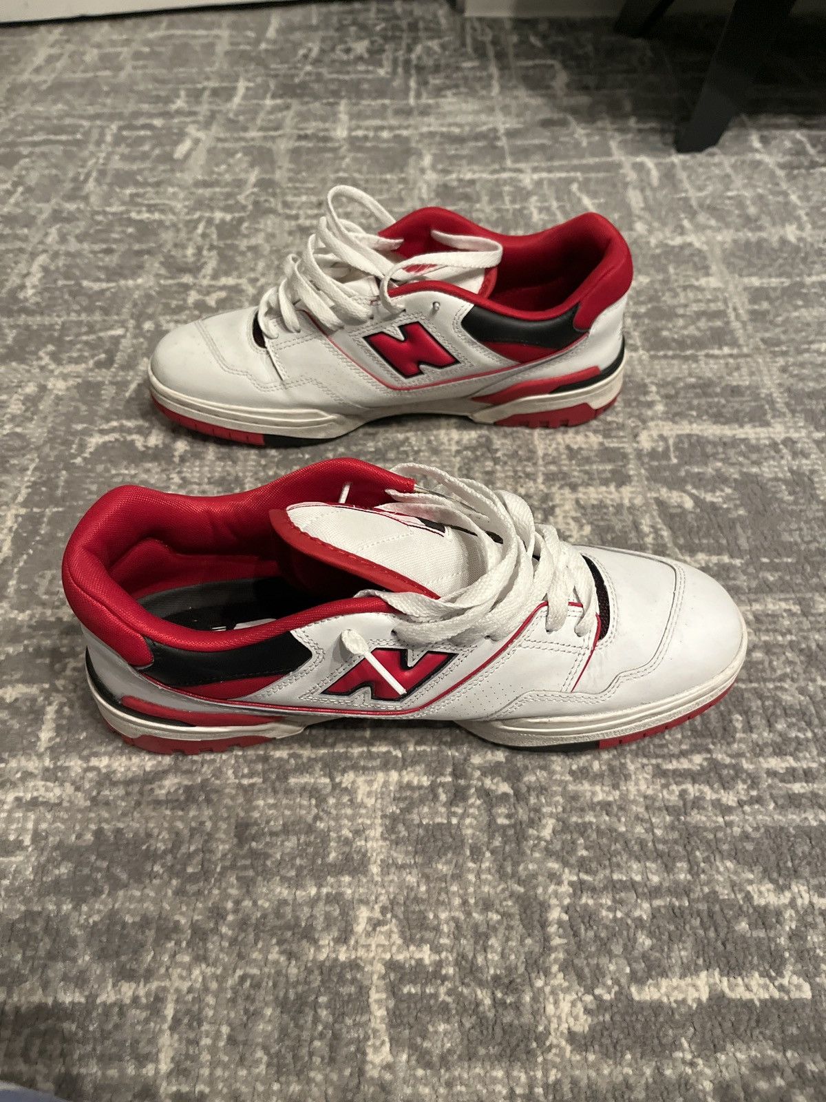 New Balance 550 White Team Red Size US 11 / EU 44 - 5 Thumbnail