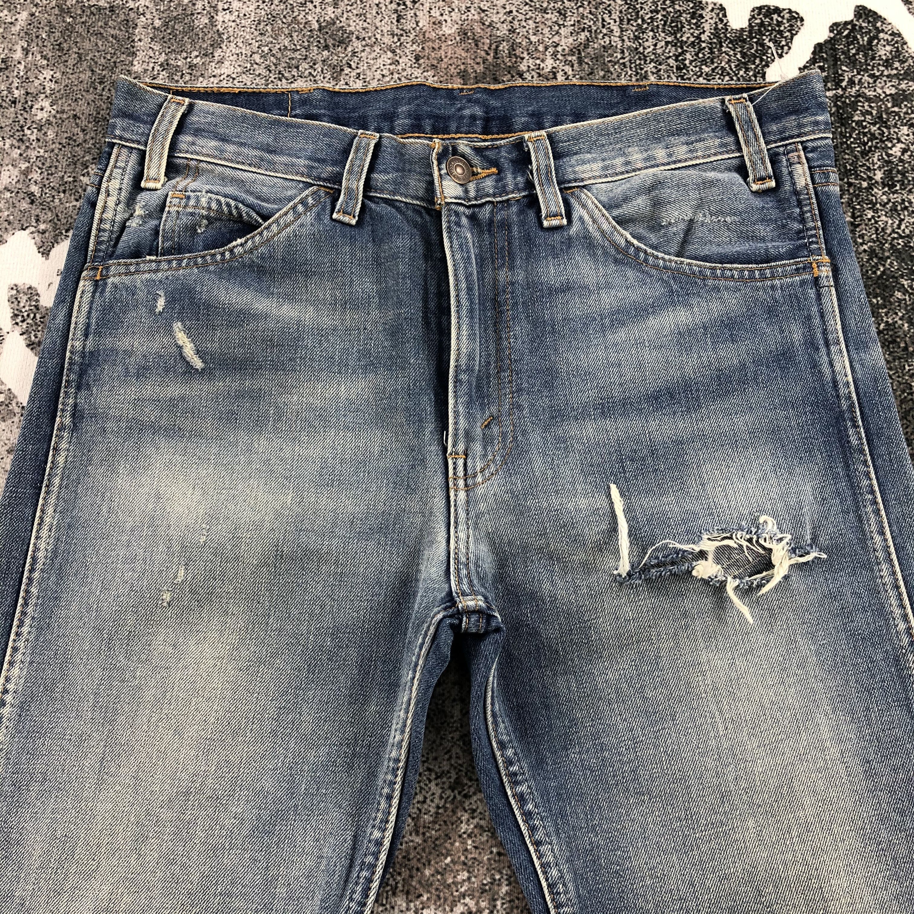 Levi's Vintage Levis 605 Jeans Orange Tab Distressed Denim KJ714 Size US 30 / EU 46 - 3 Thumbnail