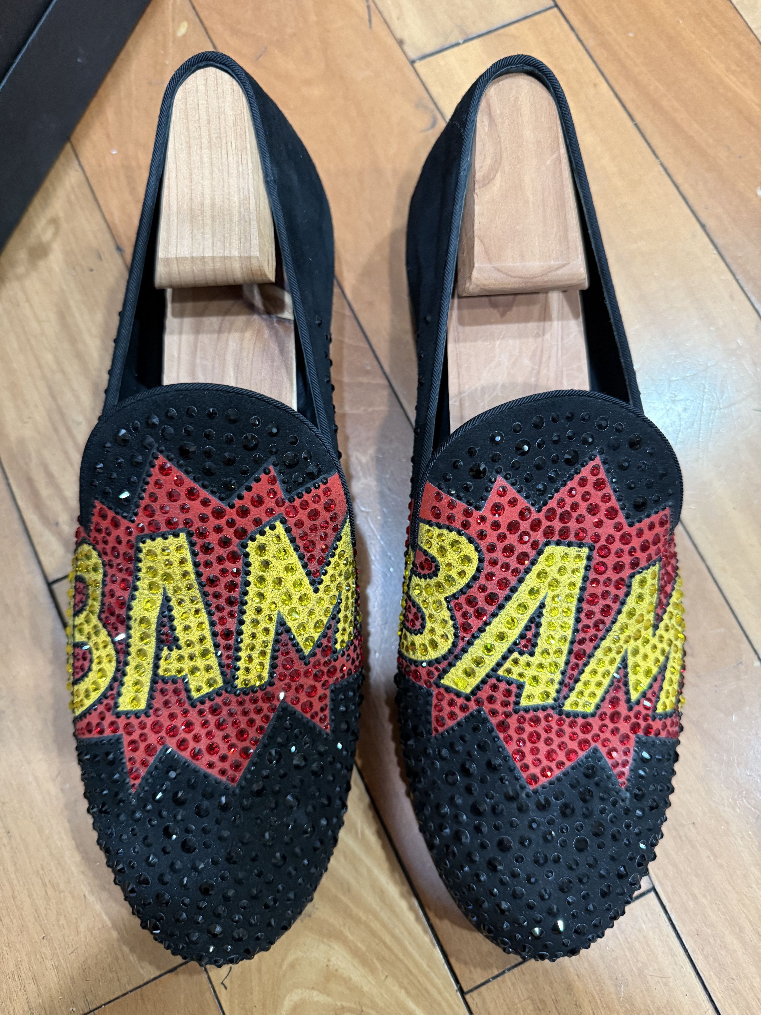 Giuseppe Zanotti Giuseppe Zanotti BAM rhinstone velvet shoes Size US 9 / EU 42 - 1 Thumbnail