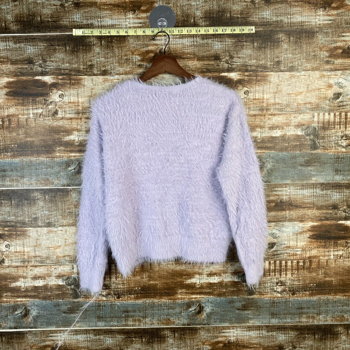 Japanese Brand DL Te Chichi Purple Fur shaggy mohair Knitwear #C1083 Size S / US 4 / IT 40 - 12 Thumbnail