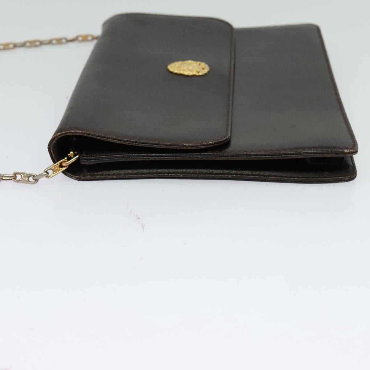 Celine CELINE Chain Shoulder Bag Leather Brown Gold Size ONE SIZE - 4 Thumbnail