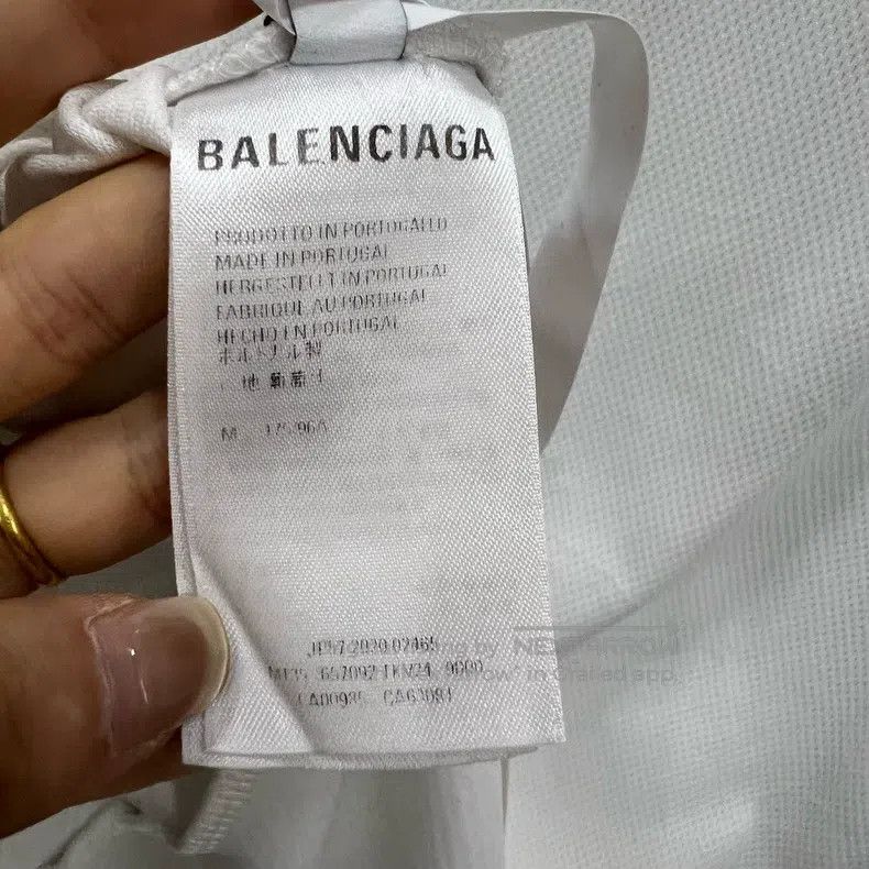 Balenciaga Balenciaga White Double Hook Embroidered Sleeveless T-Shir Size US M / EU 48-50 / 2 - 3 Thumbnail