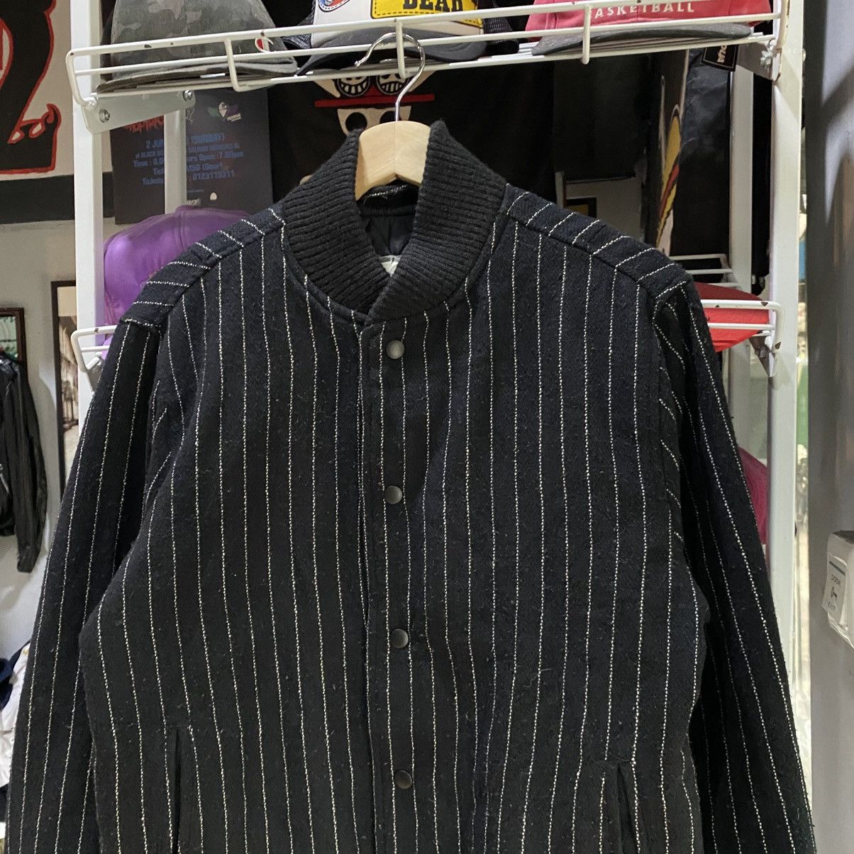 Stussy Stussy Wool Stripe Thermolite Plus Insulation Bomber Jackets Size US S / EU 44-46 / 1 - 4 Thumbnail