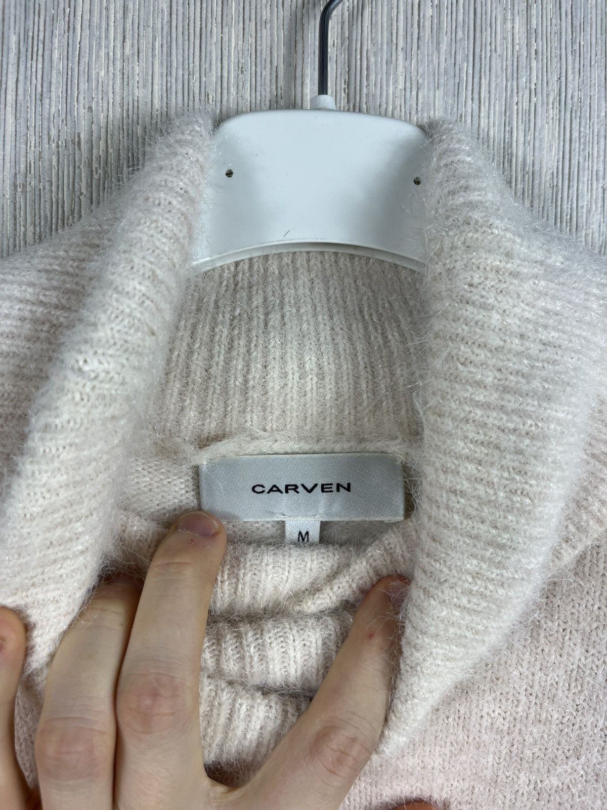 Carven Carven fuzzy hairy ombre two colors knit sweater turtleneck Size M / US 6-8 / IT 42-44 - 14 Thumbnail