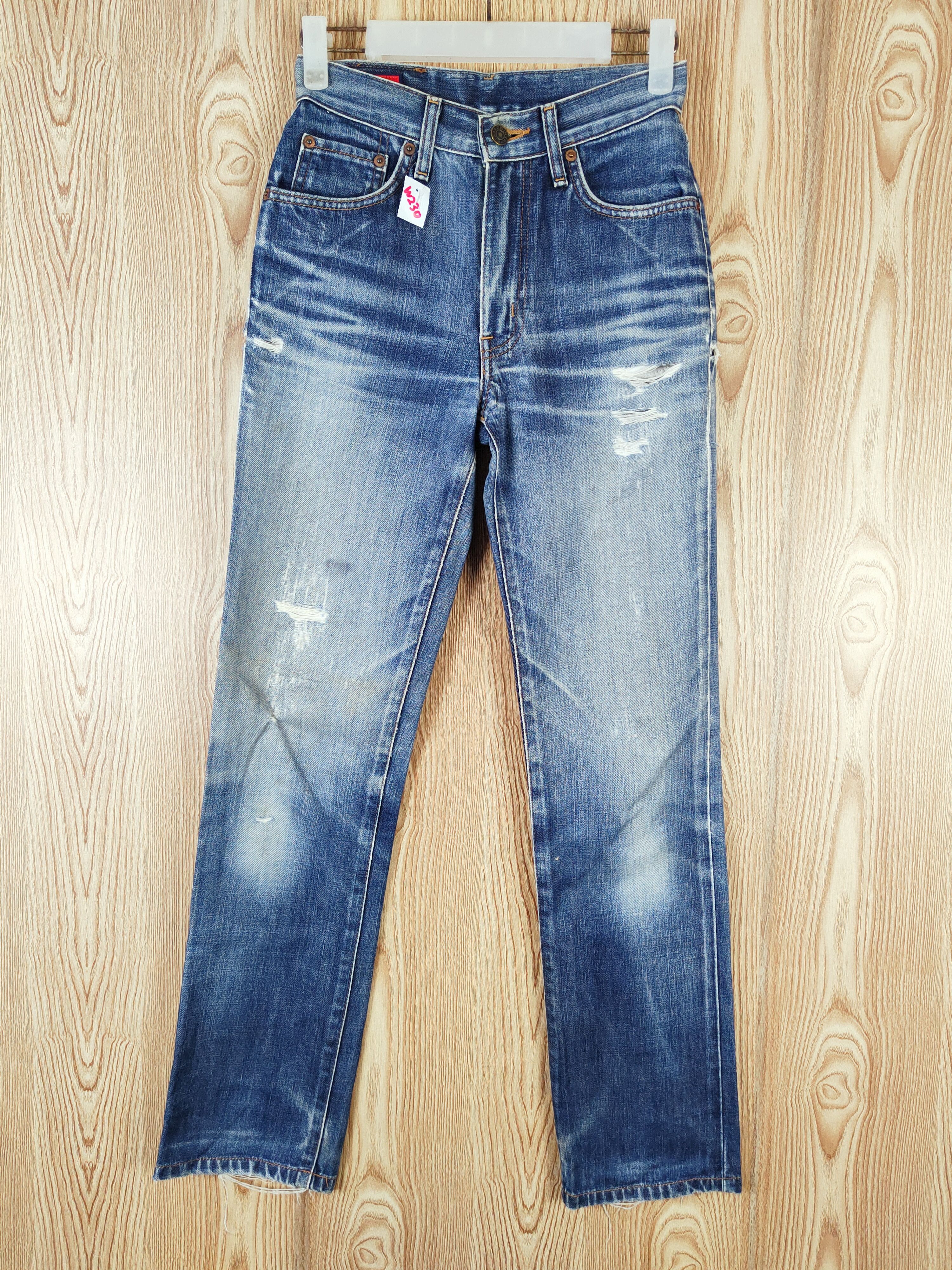 Edwin Edwin Blue Distressed Ripped Denim Jeans #W230 Size US 26 / EU 42 - 1 Thumbnail