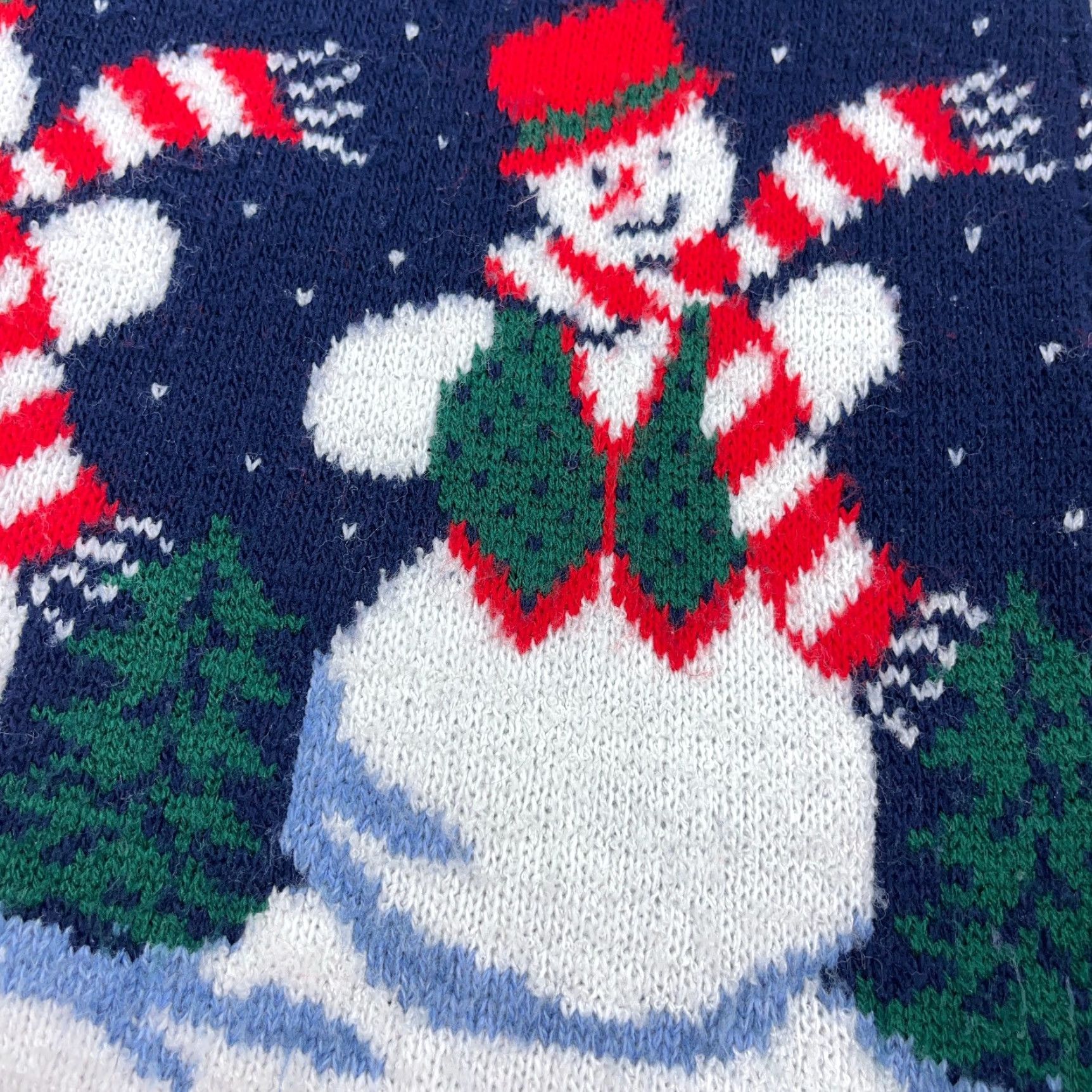 Vintage VINTAGE Nutcracker Sweater Women S Blue Christmas Snowman Knit Winter AOP 90s Womens Size S / US 4 / IT 40 - 4 Thumbnail