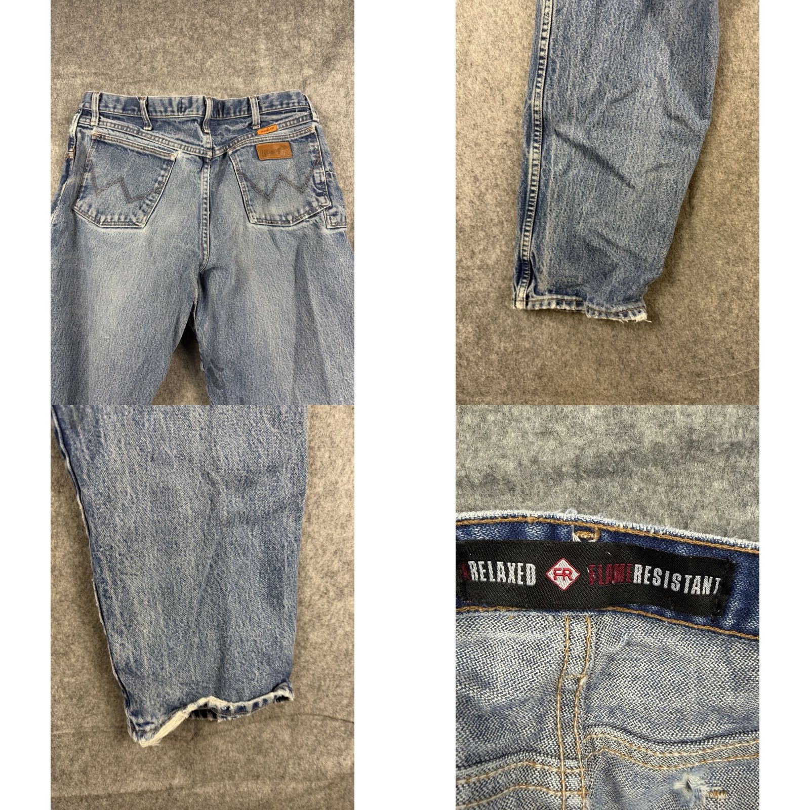 Wrangler Wrangler Jeans Men's 36x30 Flame-Resistant FR Straight Denim Blue Cotton 5-Pocket USA Cowboy Size US 36 / EU 52 - 8 Thumbnail