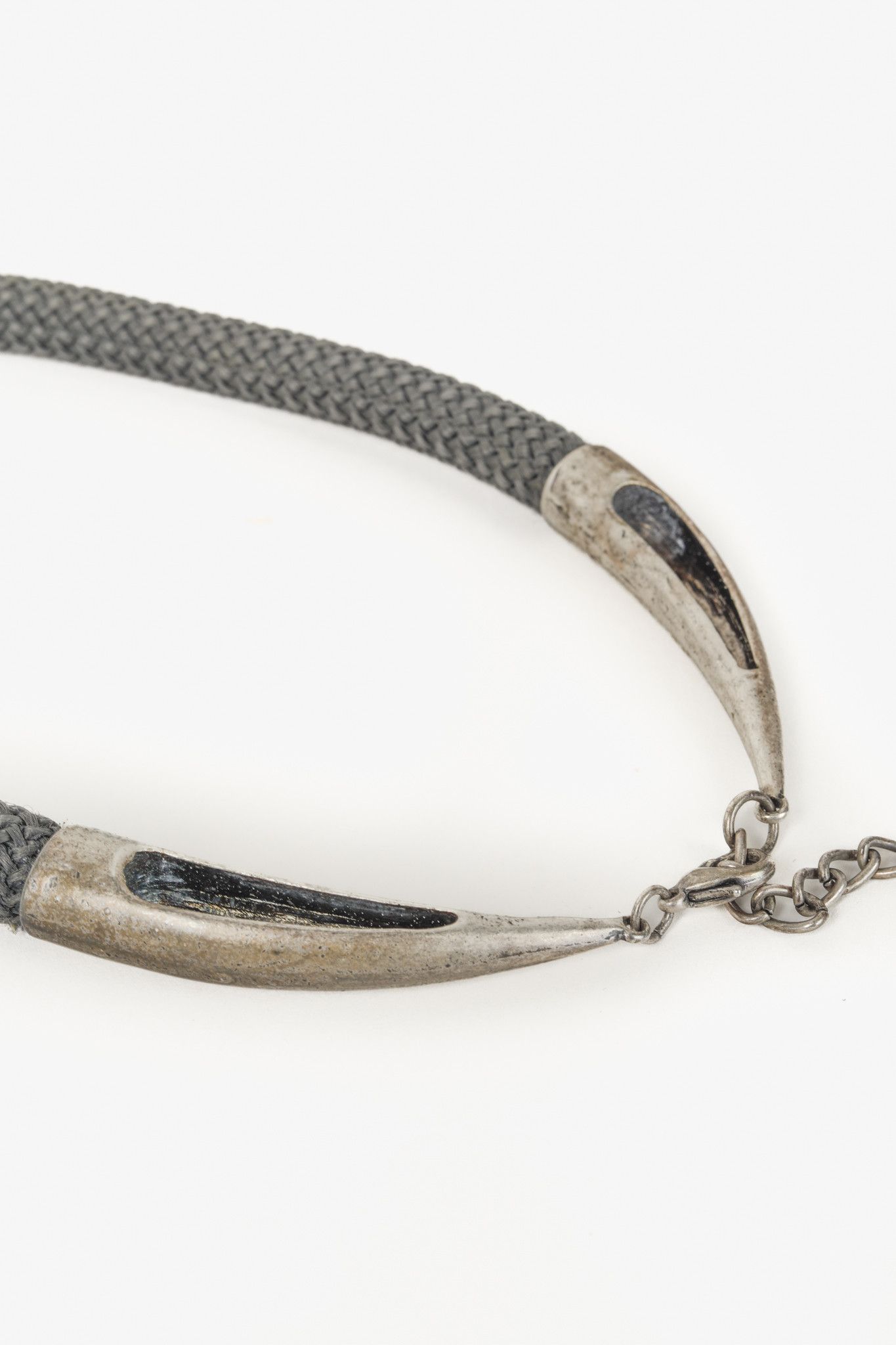 Sarah Pacini Sarah Pacini Grey Woven Mottled Silver Pendant Necklace Size ONE SIZE - 4 Thumbnail