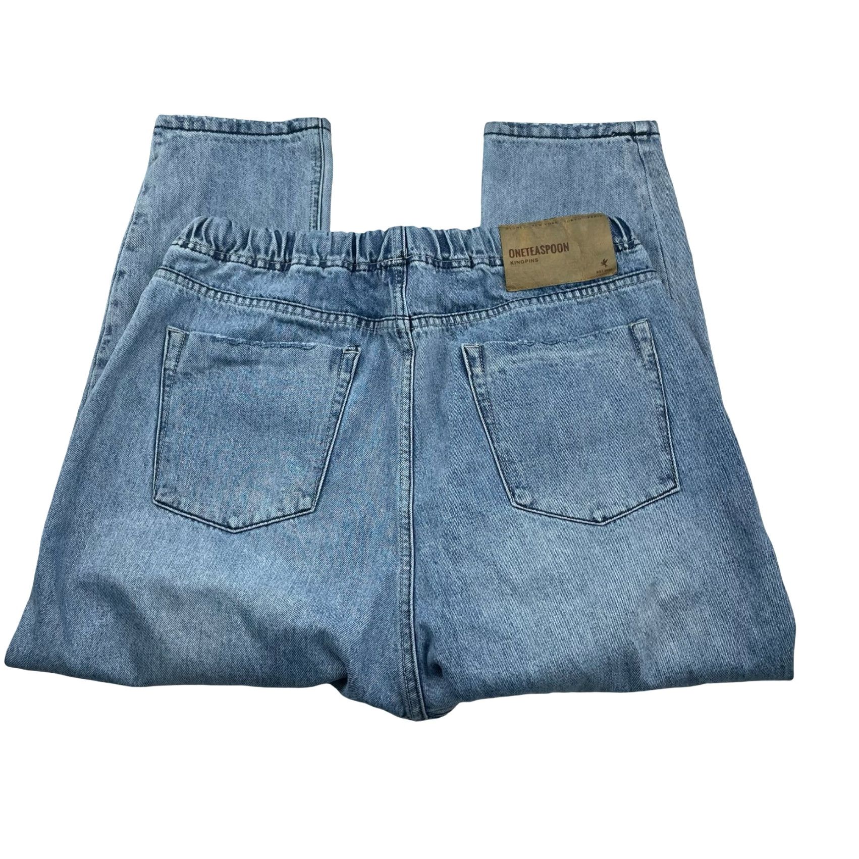 Vintage One Teaspoon Jeans Drop Cloth Harem Prison Pants Solid Blue Medium Women’s Regular Size M Waist 32 Inseam 25 Denim Cotton Blend Size 32" / US 10 / IT 46 - 3 Thumbnail