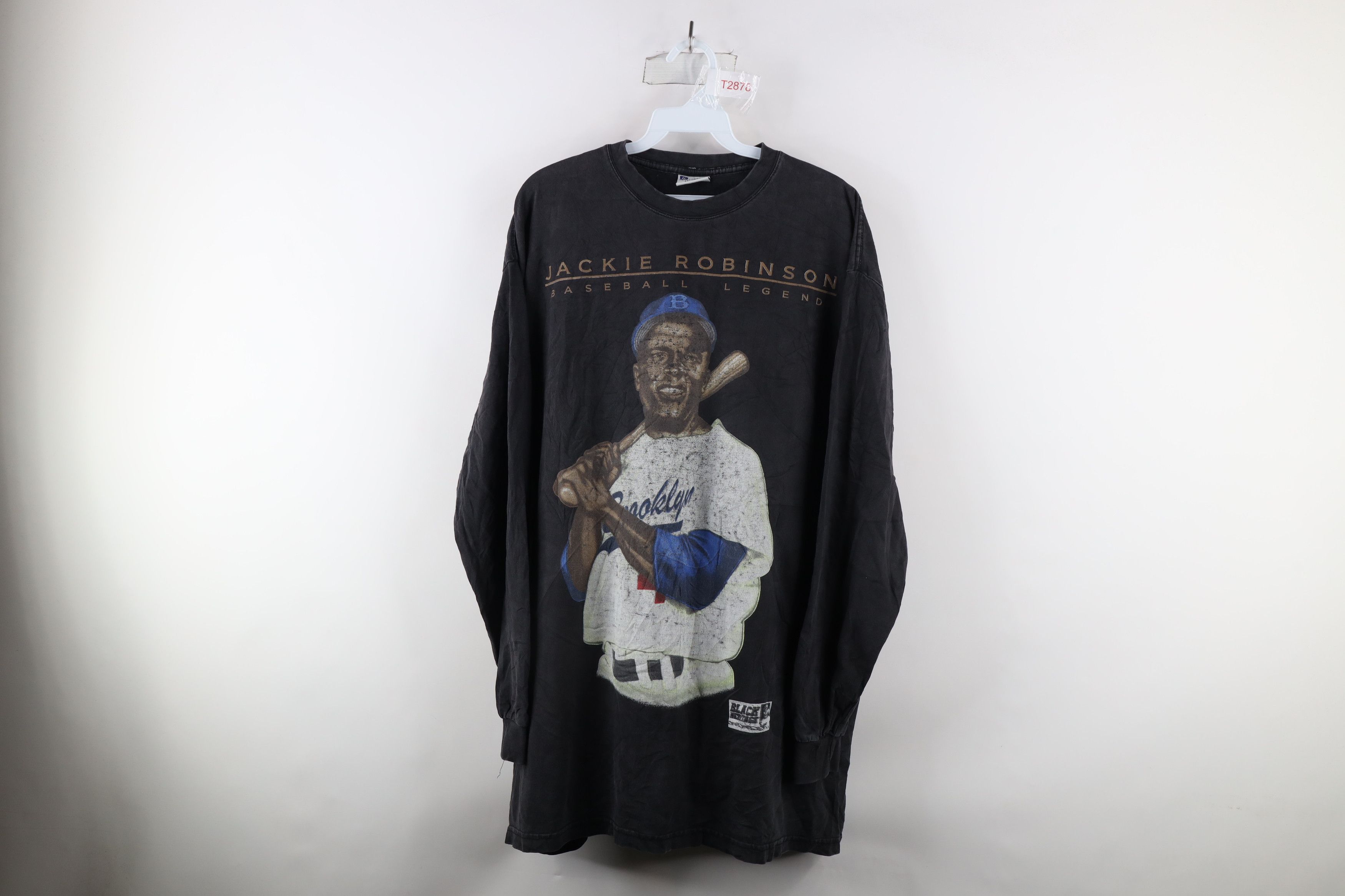 Vintage Vintage 90s Jackie Robinson Baseball Long Sleeve T-Shirt Size US XL / EU 56 / 4 - 1 Thumbnail