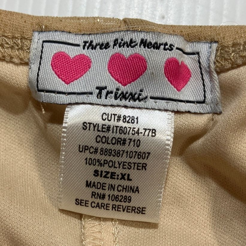 Other Three Pink Hearts Trixxi Gold Sparkly Dress Juniors XL Size XL / US 12-14 / IT 48-50 - 4 Thumbnail