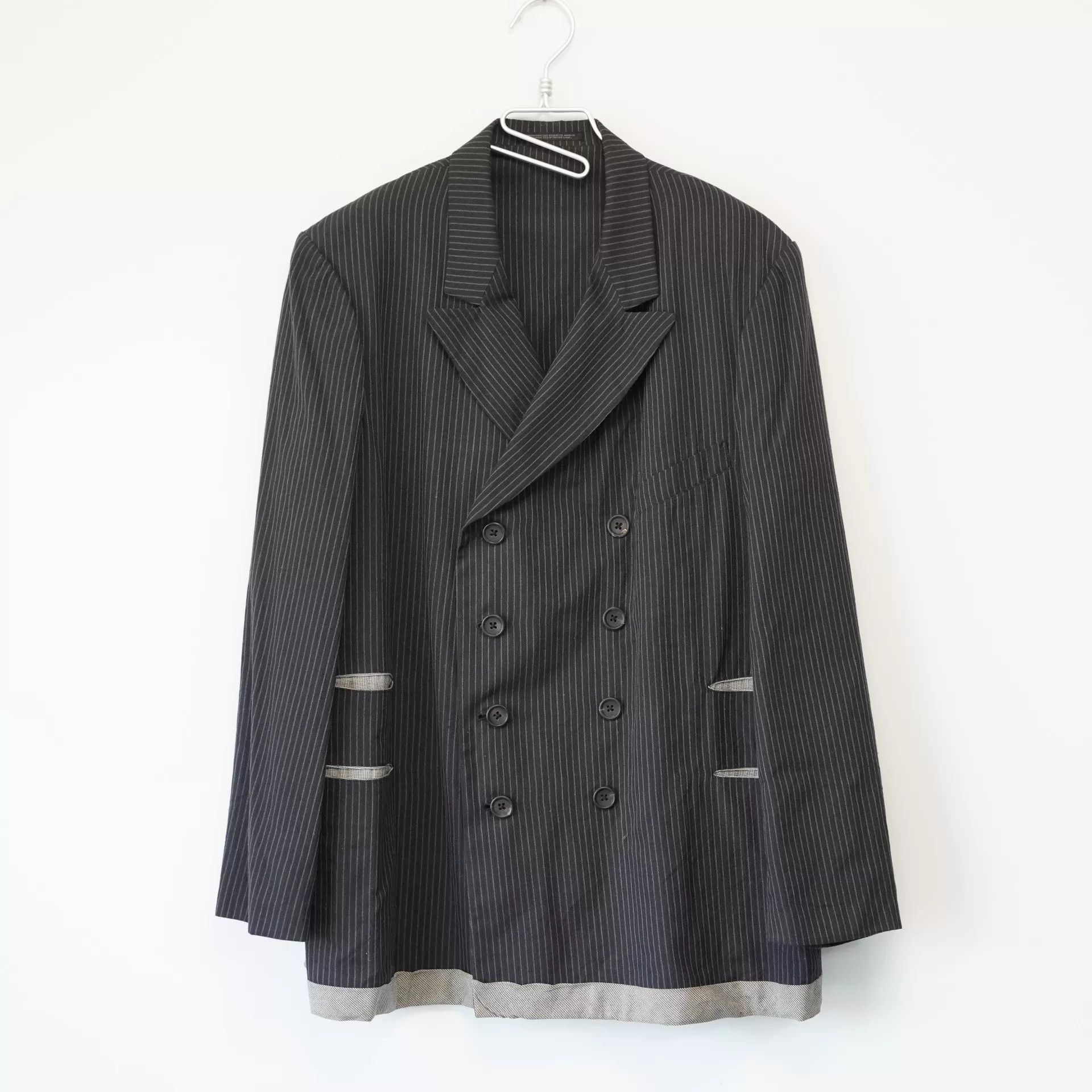 Yohji Yamamoto Yohji Yamamoto 96SS Subtle Embroidery Double-Breasted Jacket Size US M / EU 48-50 / 2 - 1 Thumbnail