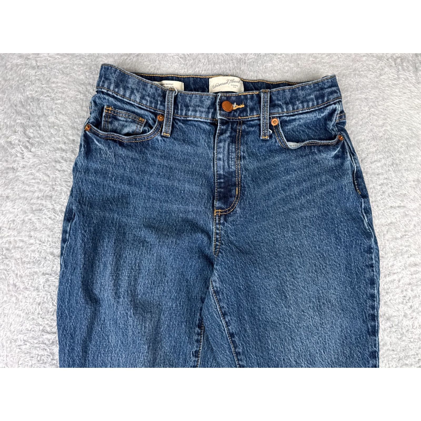 Vintage Universal Thread Jeans Women 2 Blue Denim Bootcut High Rise Cotton Blend 28x31 Womens Size 26" / US 2 / IT 38 - 4 Thumbnail