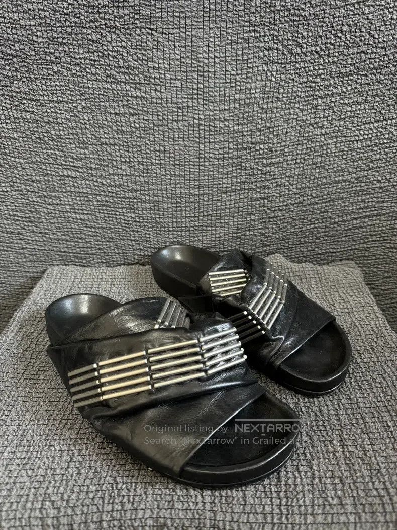 Rick Owens Rick Owens Metallic Asymmetrical Fingerless Leather Slippe Size US 7.5 / IT 37.5 - 5 Thumbnail