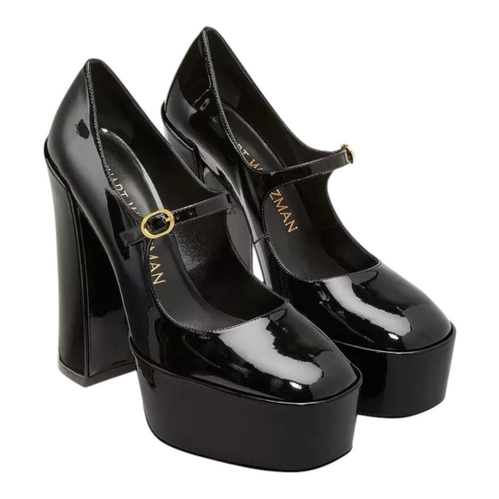 Stuart Weitzman Stuart Weitzman Skyhigh 145 Mary Jane Platform Pumps Black Size US 9 / IT 39 - 1 Thumbnail