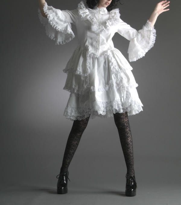 Japanese Brand Gothic Lolita Japanese lace blouse 🧛🏻‍♀️ Size M / US 6-8 / IT 42-44 - 4 Thumbnail