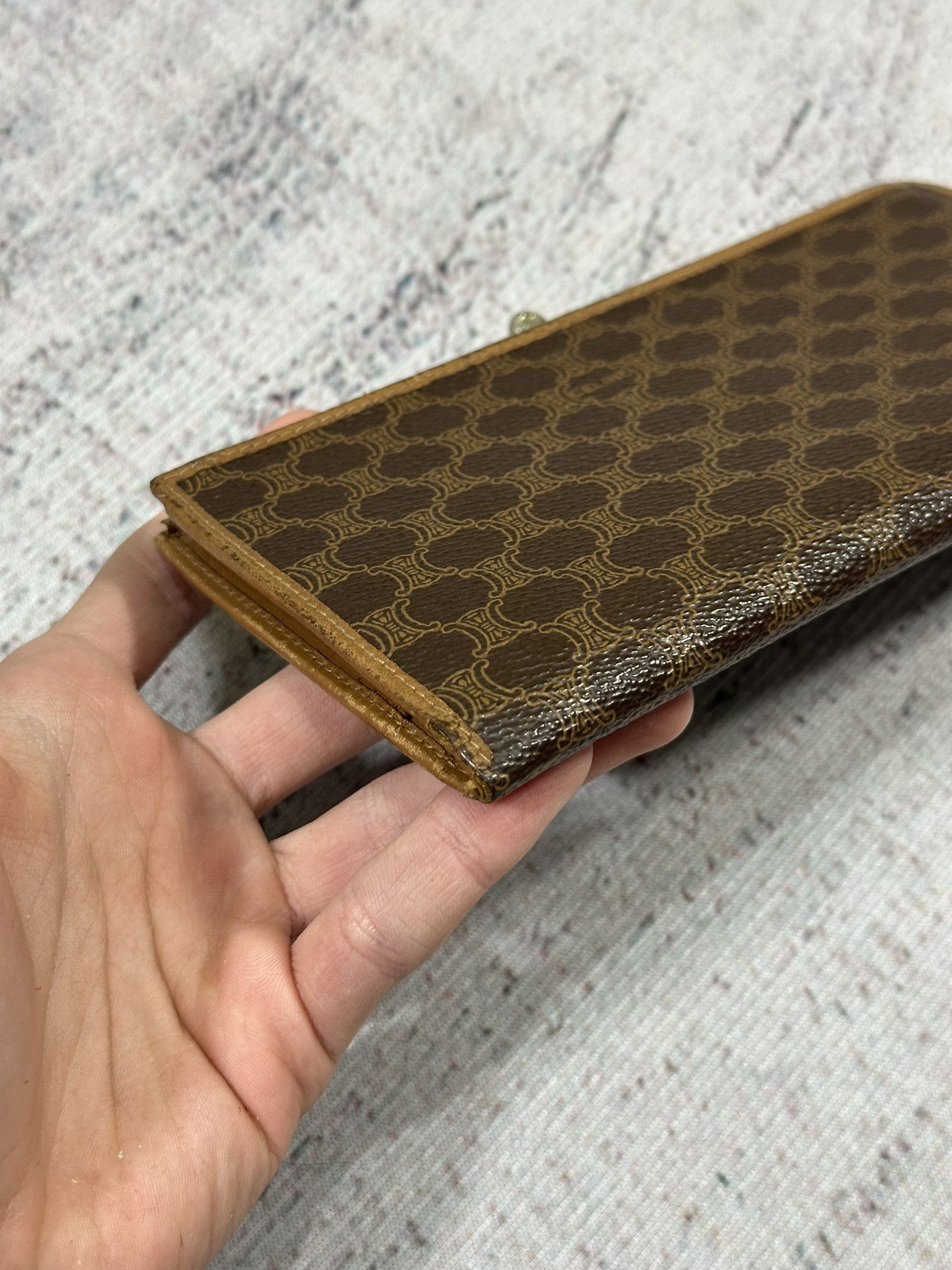 Celine Celine Long Wallet Macadam Brown Logo Monogram Vintage Purse Size ONE SIZE - 14 Thumbnail