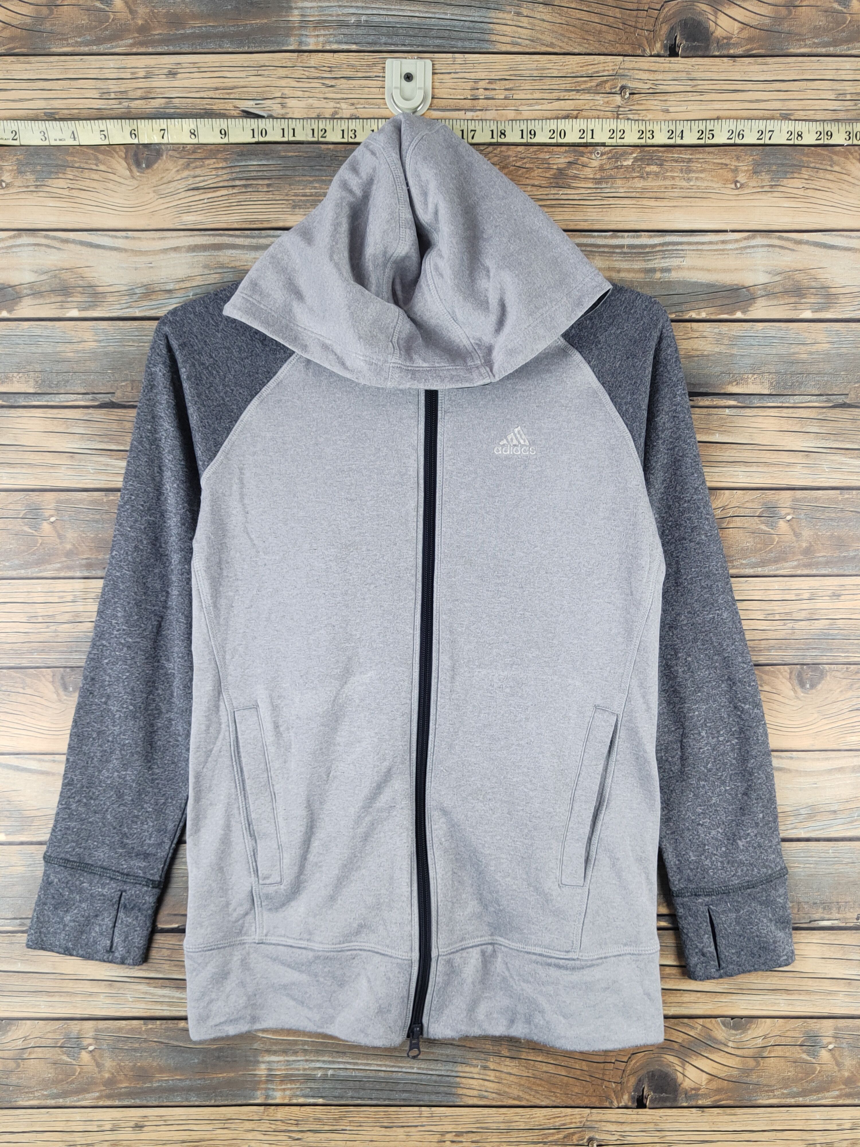 Adidas DL Adidas Gray Hoodie Sweaters #2493 Size S / US 4 / IT 40 - 1 Thumbnail