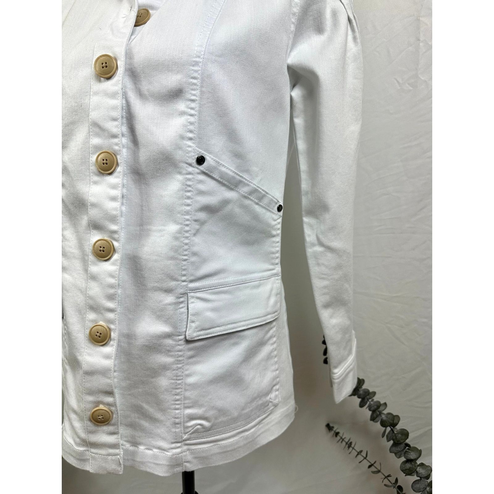 Other Anybody Stretch Twill Utility Jacket Crisp White XS Size XS / US 0-2 / IT 36-38 - 4 Thumbnail