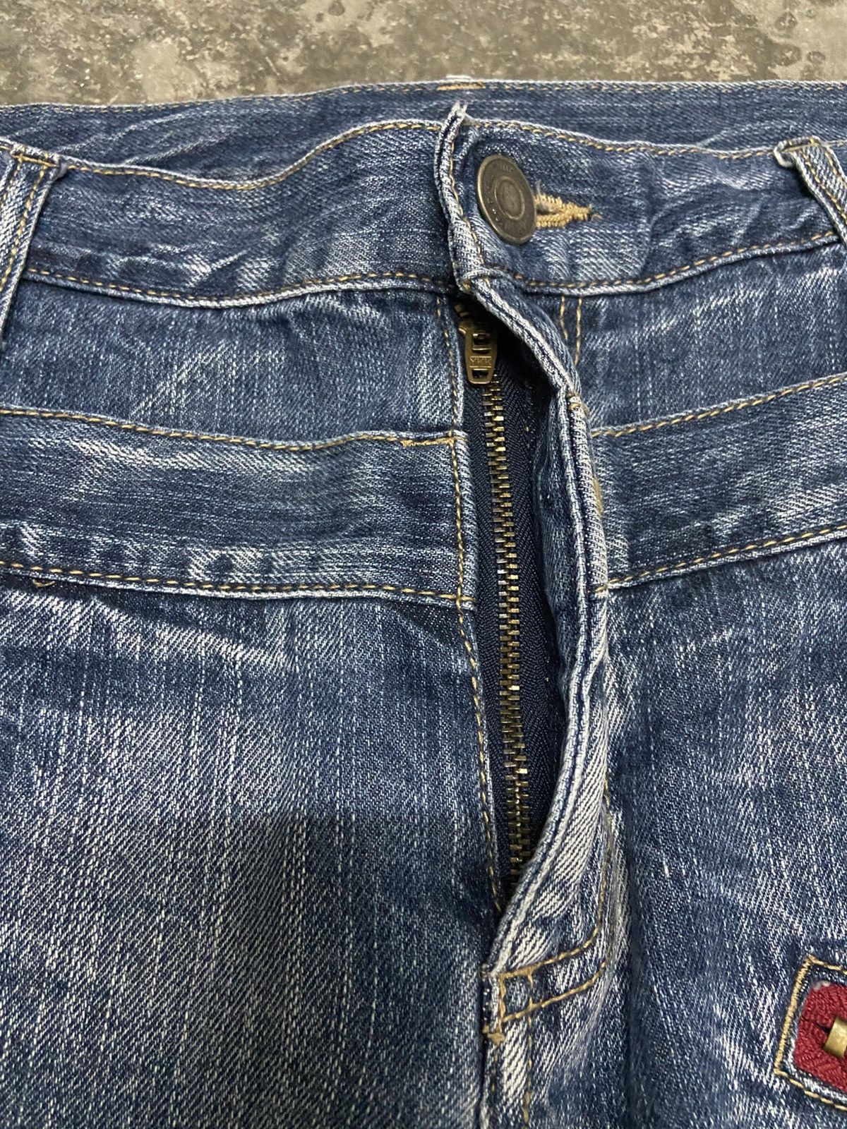Japanese Brand Unbrand Double Waist Flare Jeans Size US 32 / EU 48 - 8 Thumbnail