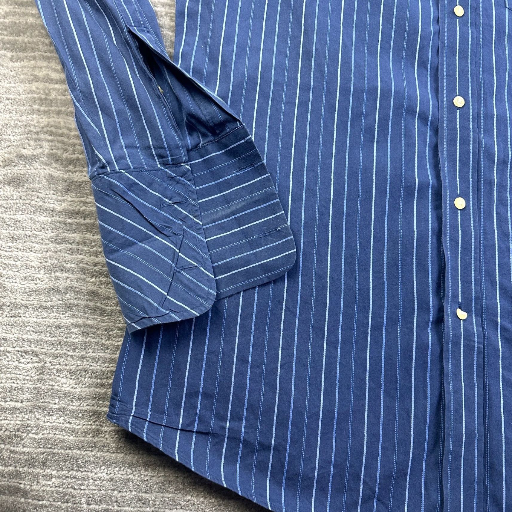 Tommy Hilfiger Tommy Hilfiger Shirt Mens Large Blue Button Up Career Top French Cuff Size US L / EU 52-54 / 3 - 4 Thumbnail