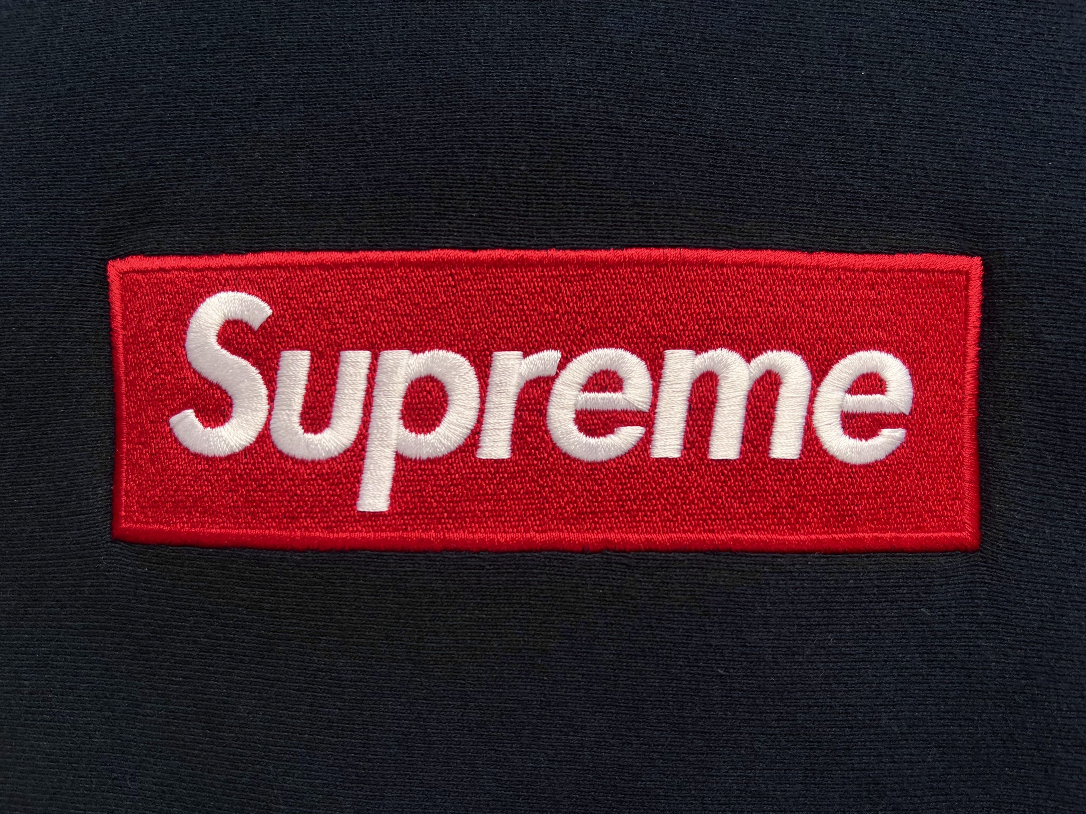 Supreme Supreme FW16 Navy Box Logo Hooded Sweatshirt Size Medium Size US M / EU 48-50 / 2 - 2 Thumbnail
