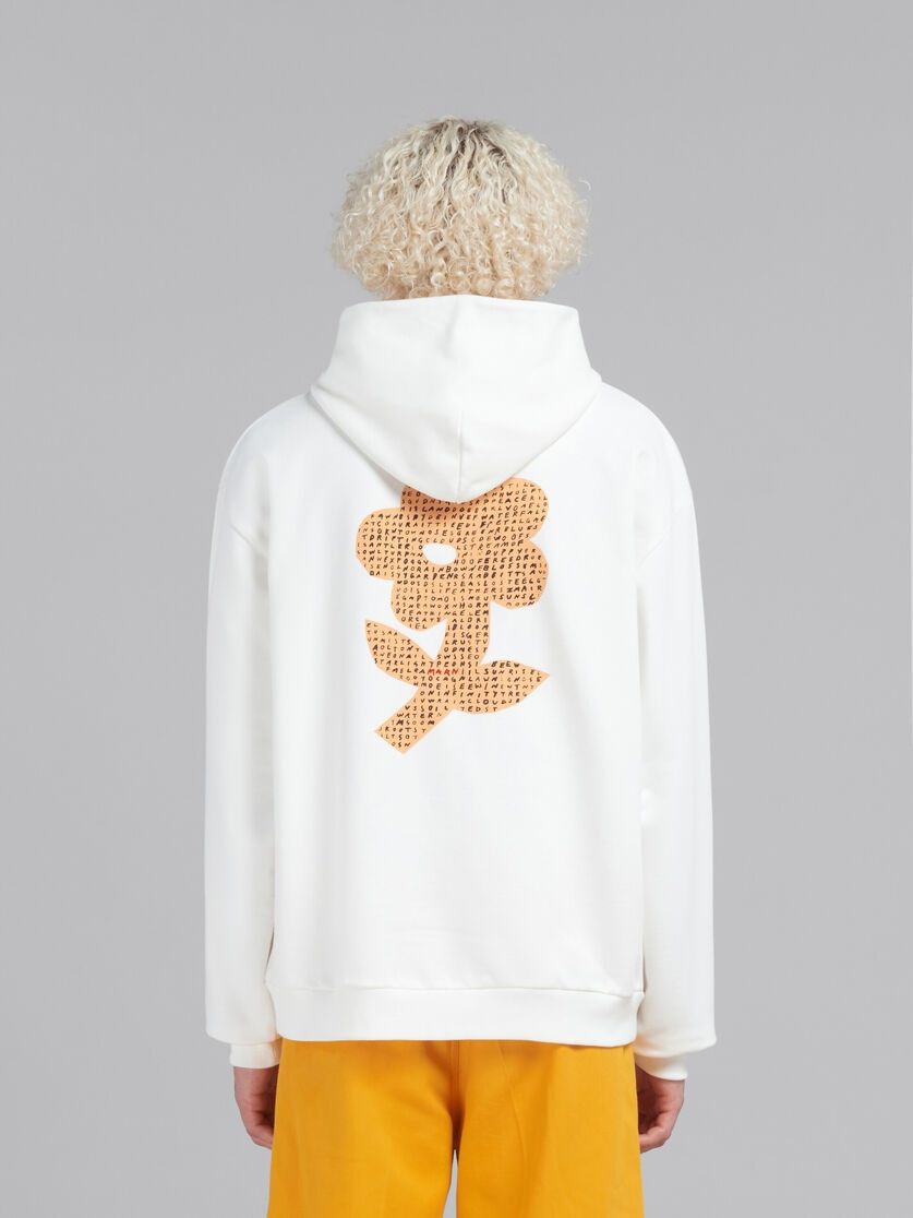Marni oc11z0525 Logo-Print Cotton Hoodie in White Size US L / EU 52-54 / 3 - 2 Thumbnail
