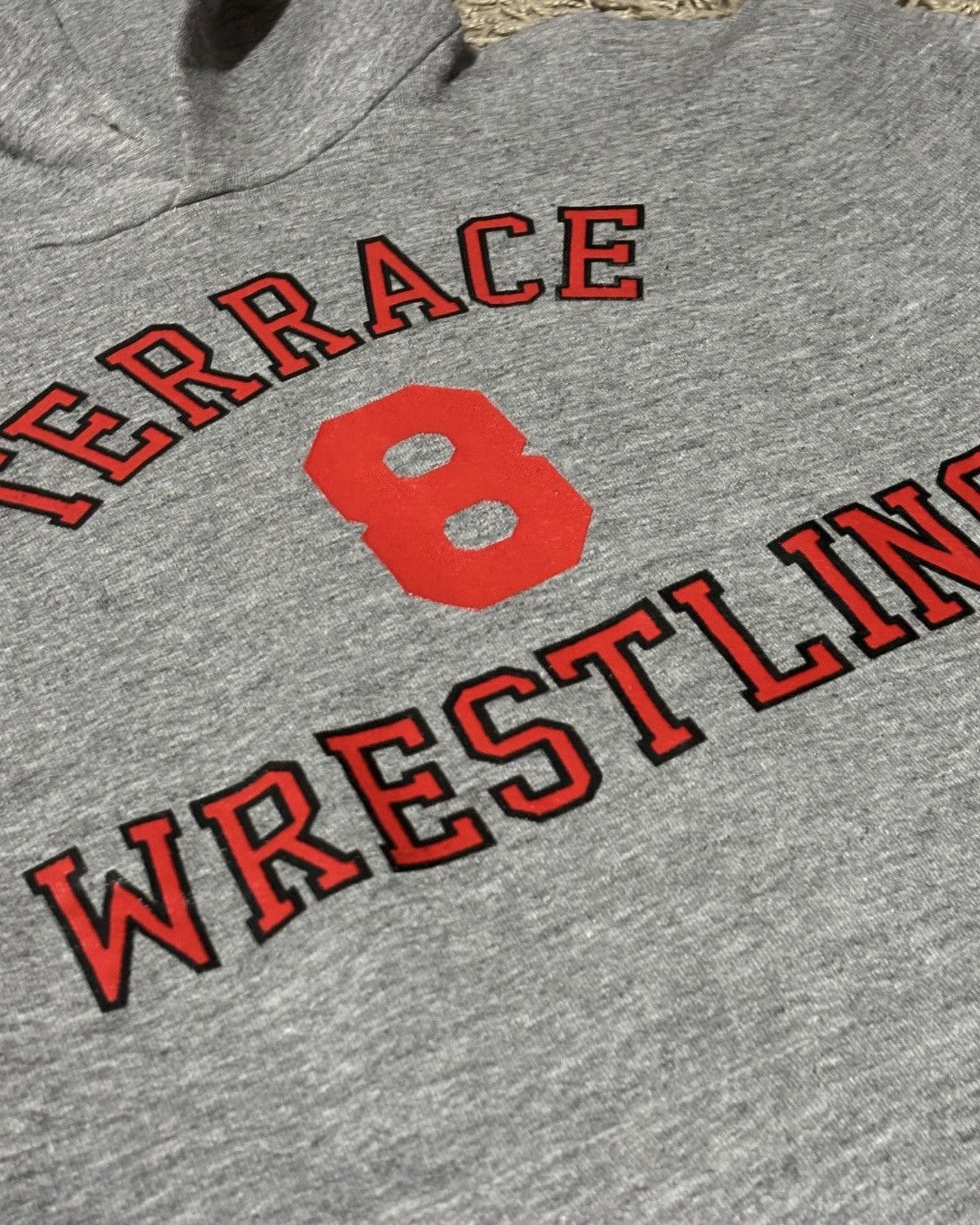 Russell Athletic 1980’s Russell Athletic “Terrace Wrestling” Grey Hoodie Size US L / EU 52-54 / 3 - 3 Thumbnail