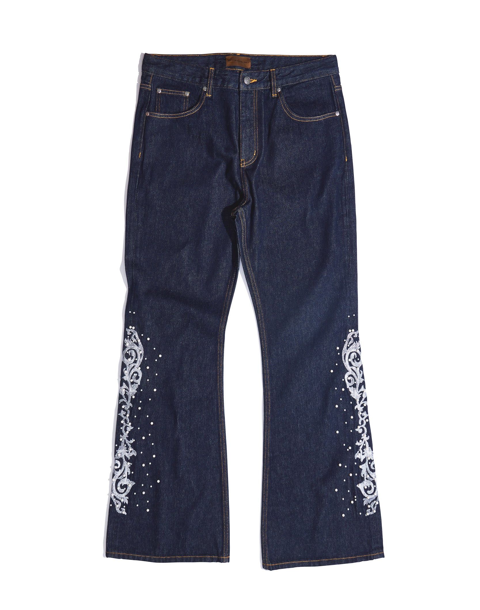 Birth of Royal Child Birth of Royal Child "Raw" Flared Blue Jeans Size US 32 / EU 48 - 1 Preview