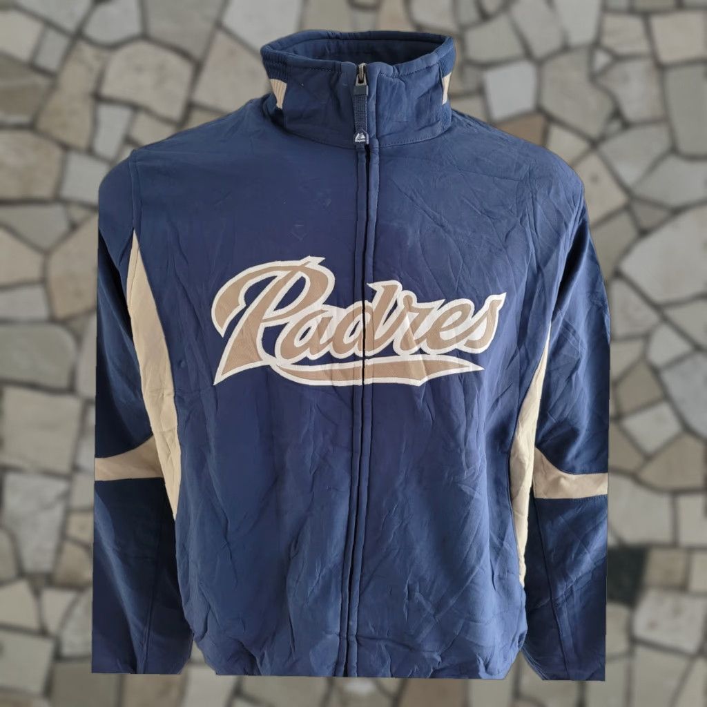 Vintage VINTAGE San Diego Padres Majestic Jacket XL Navy Therma Base Bomber Varsity Men’s Hoodie? Size US XL / EU 56 / 4 - 1 Thumbnail