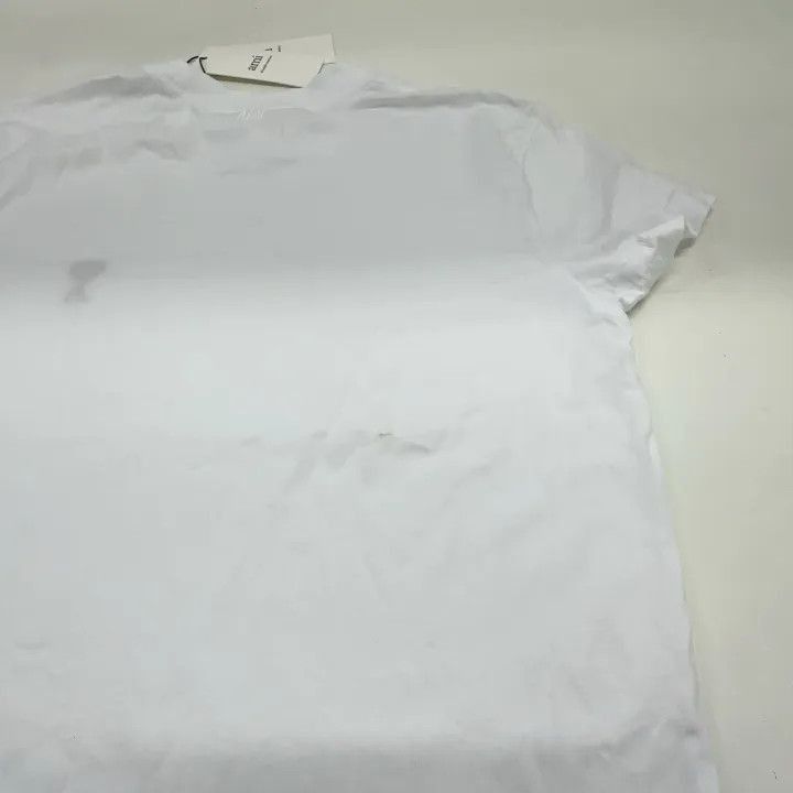 AMI AMIPARIS Heart Embroidery White Short Sleeve T-Shirt -2507 Size US XXS / EU 40 - 8 Thumbnail