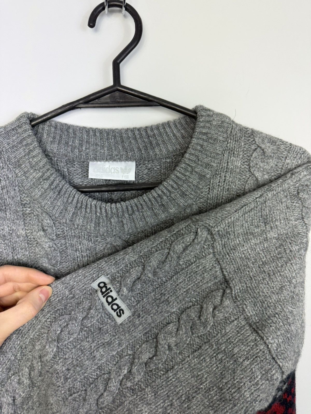 Adidas 80's Unique Adidas Sweater Cable Knit Pattern Vintage 80's Size US XL / EU 56 / 4 - 3 Thumbnail