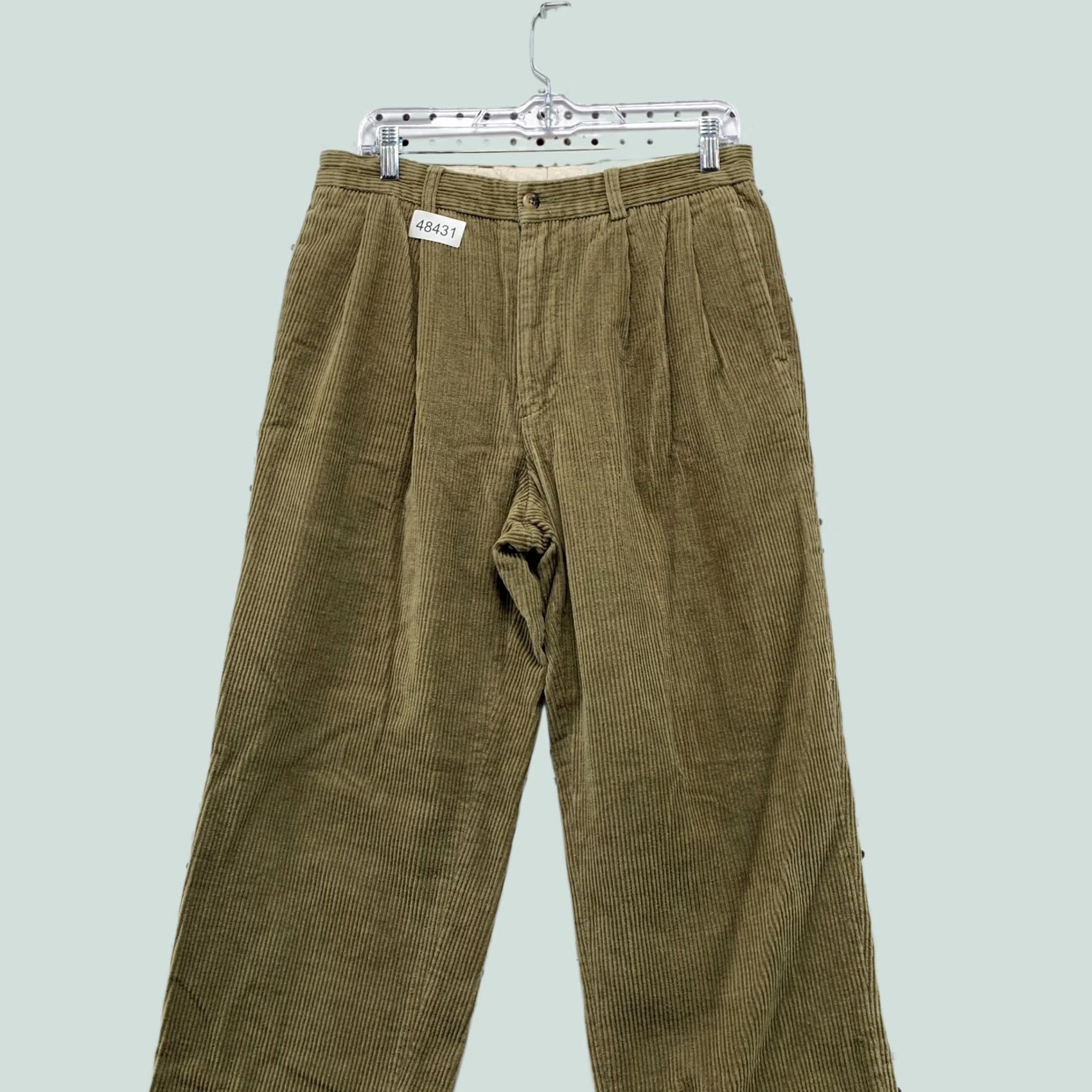 Nautica Nautica Corduroy Pants Khaki Tan 32x34 Straight Leg Cotton Vintage? No. Size US 32 / EU 48 - 1 Thumbnail