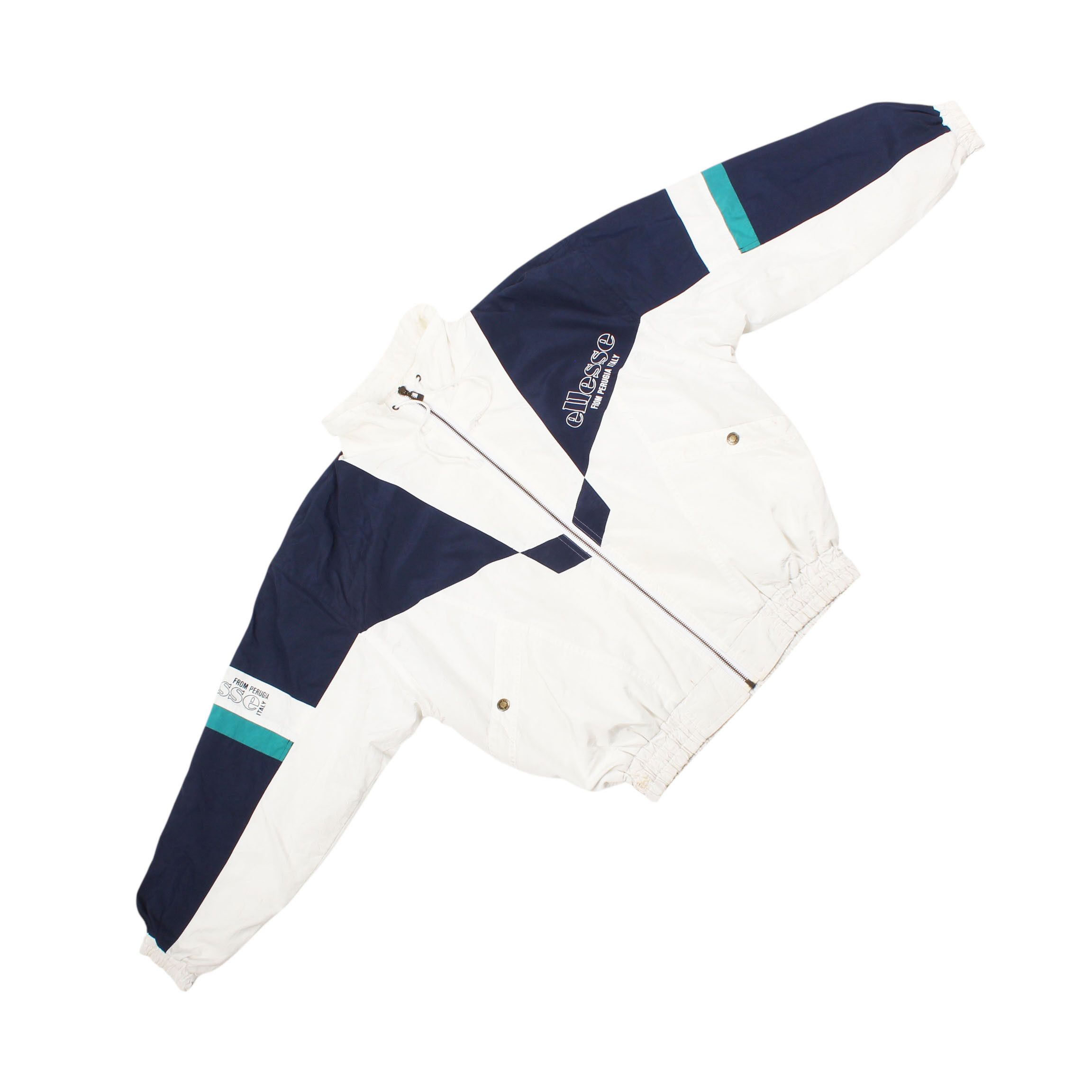 Ellesse Ellesse Windbreaker Jacket Navy White Logo 90s Y2K Size US M / EU 48-50 / 2 - 2 Thumbnail