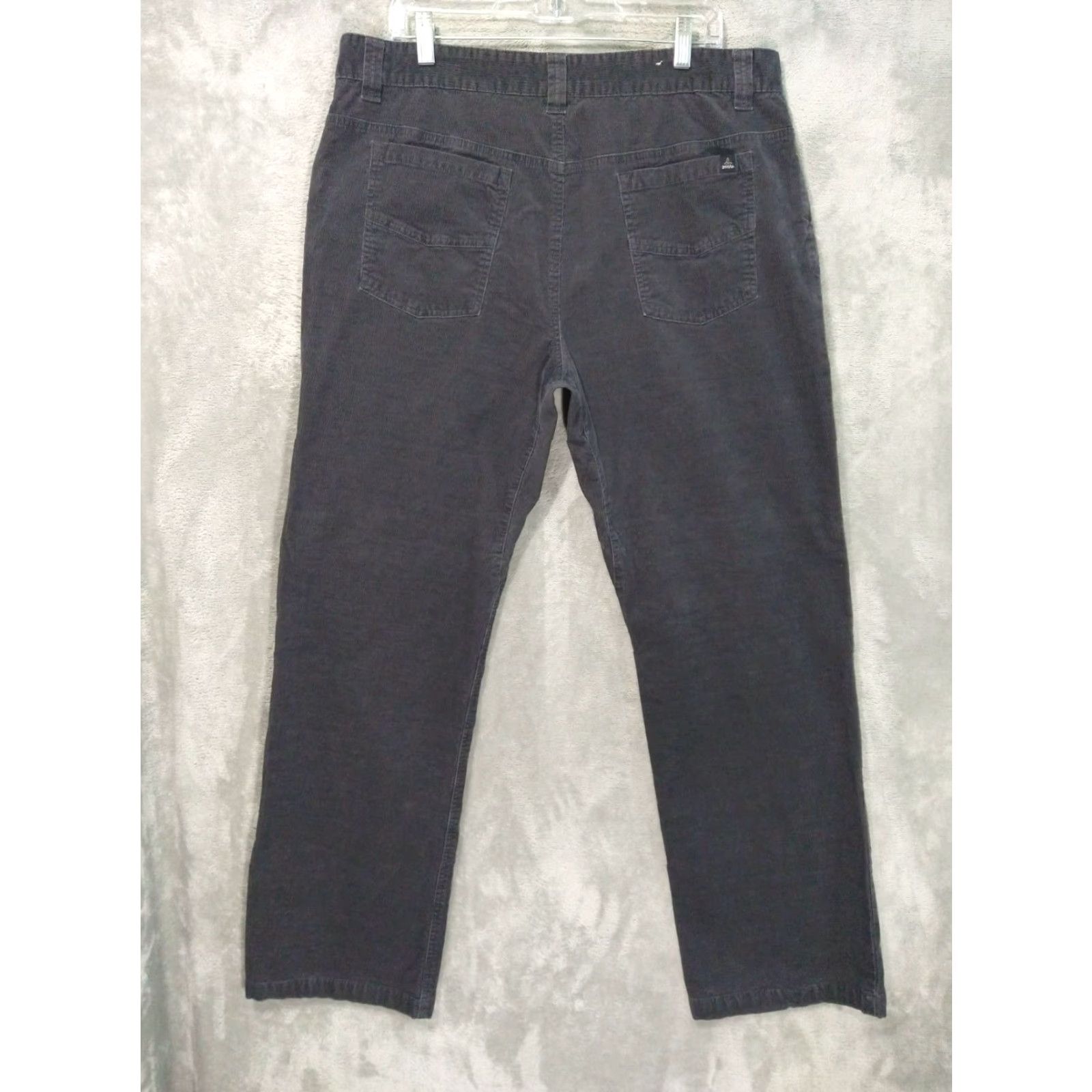 Prana PrAna Pants Mens 38x32 Gray Saxton Corduroy Straight Leg Stretch Mid Rise Pants Size US 38 / EU 54 - 6 Thumbnail