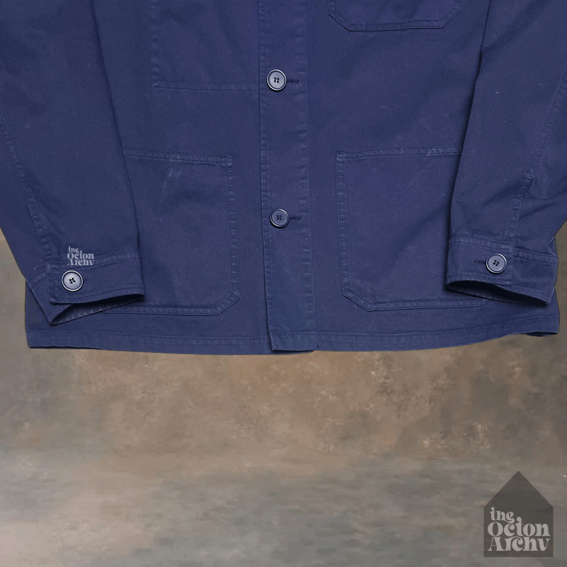 Sandro Size XL Sandro Cotton Overshirt 'Dark Blue' V7385S Pre-Owned Size US XL / EU 56 / 4 - 5 Thumbnail