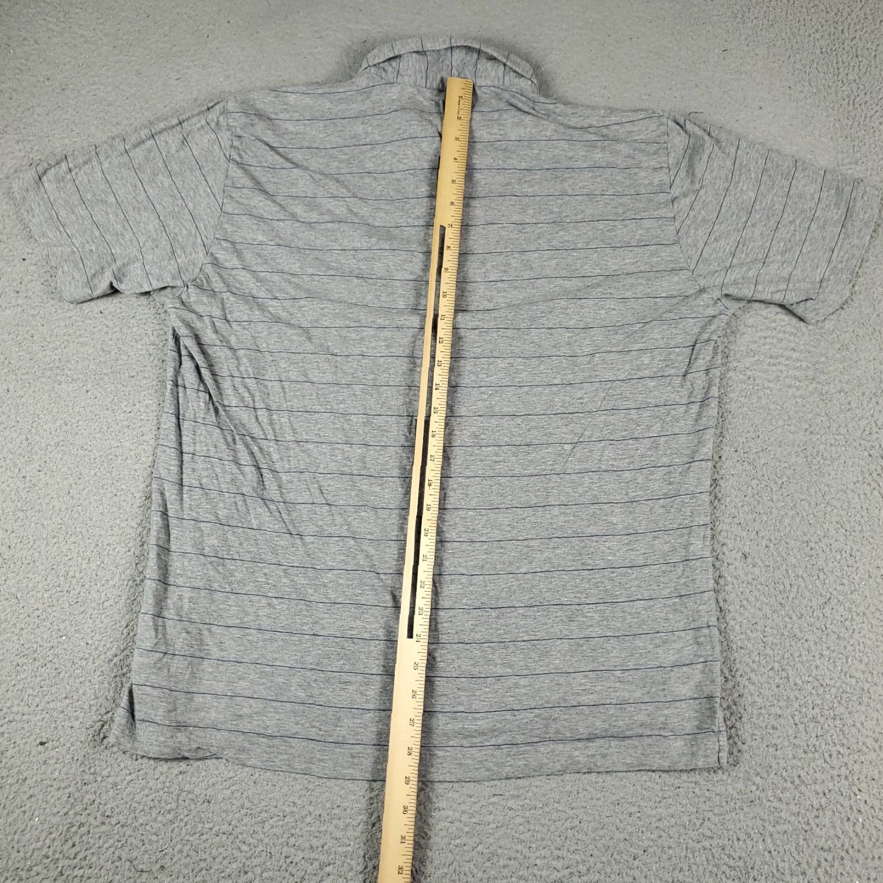 TravisMathew Travis Mathew Polo Shirt Mens 2XL Gray Striped Casual Short Sleeve Activewear Size US XXL / EU 58 / 5 - 3 Thumbnail