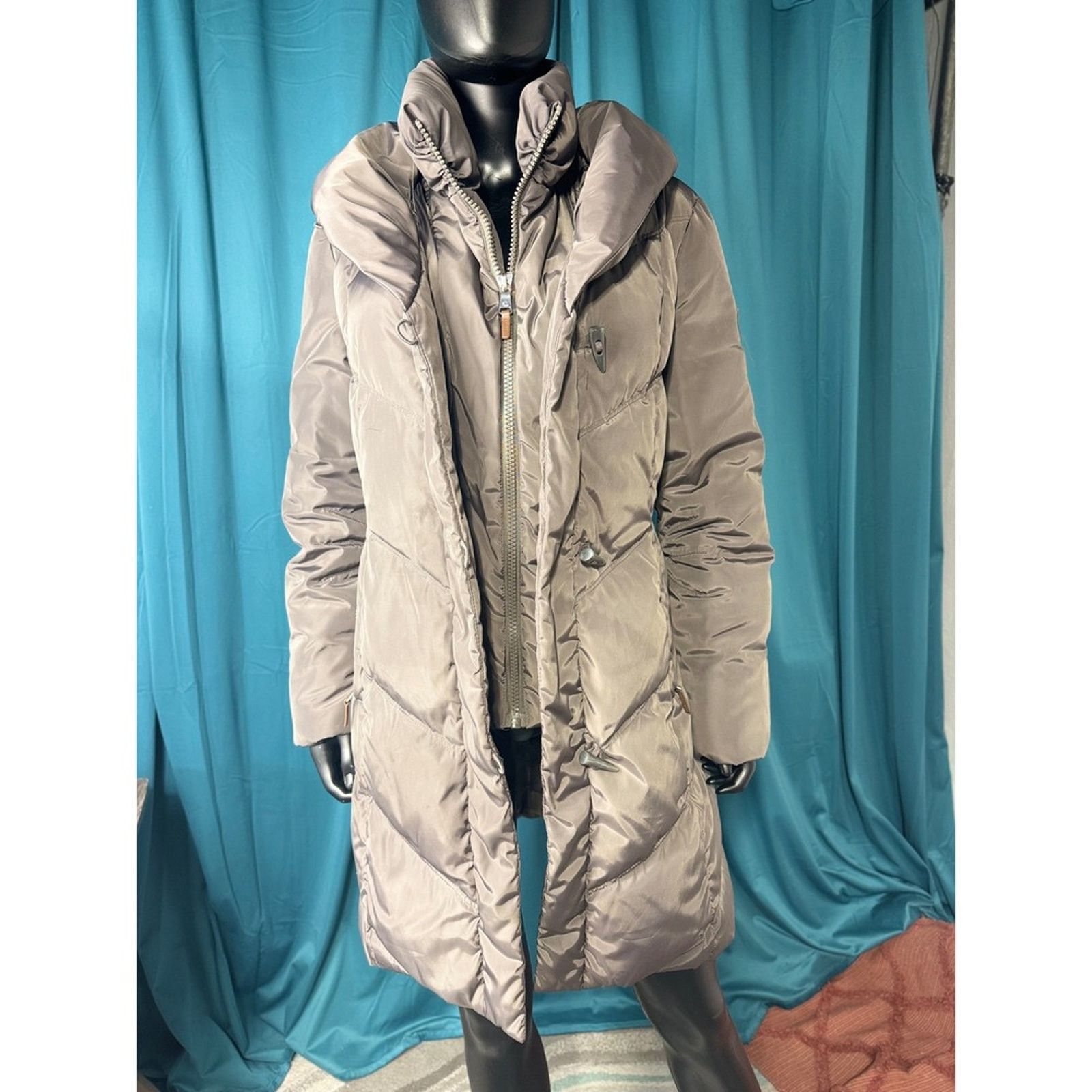 Lauren Ralph Lauren Lauren Ralph Lauren Womens Taupe Down Filled Puffer Toggle L Size L / US 10 / IT 46 - 1 Thumbnail